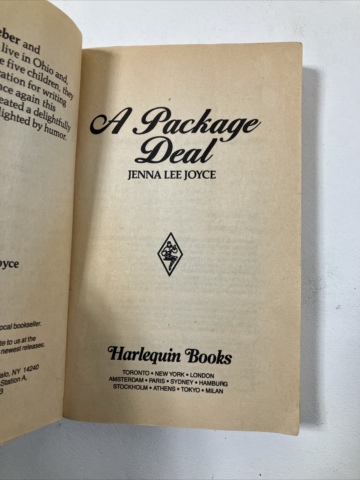 Package Deal – Jenna Lee Joyce (1986, Trade Paperback)