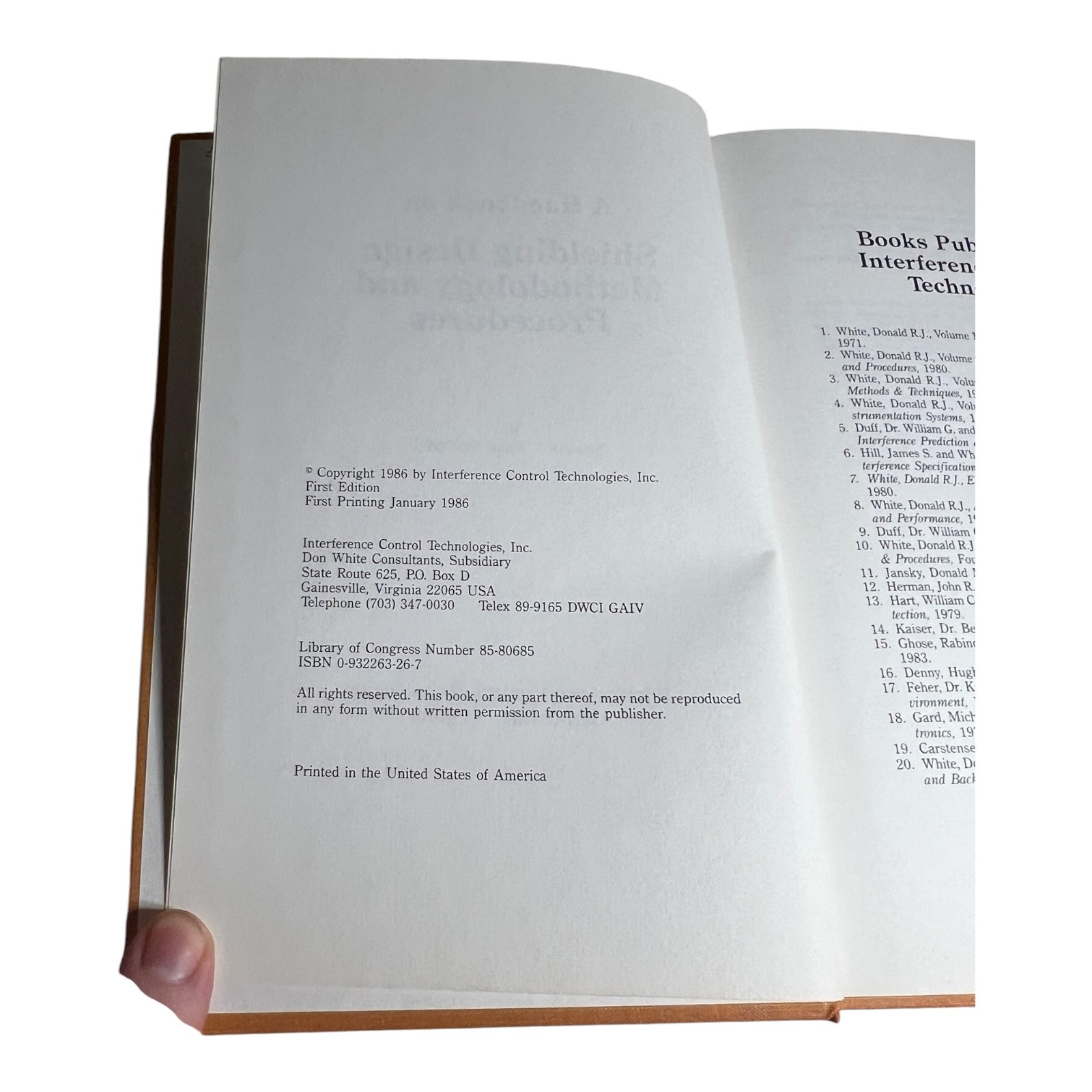 Shielding Design Methodology & Procedures Donald R.J. White 1986 1st Ed
