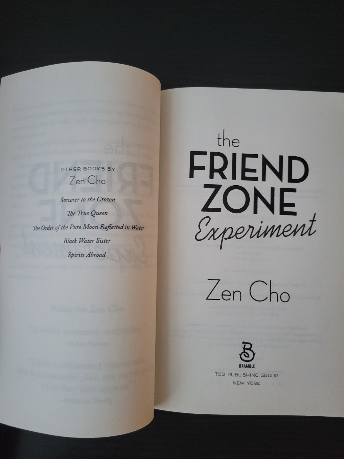 The Friend Zone Experiment – Zen Cho Advanced Reader Copy Copy-8/2024, PB) *NEW*
