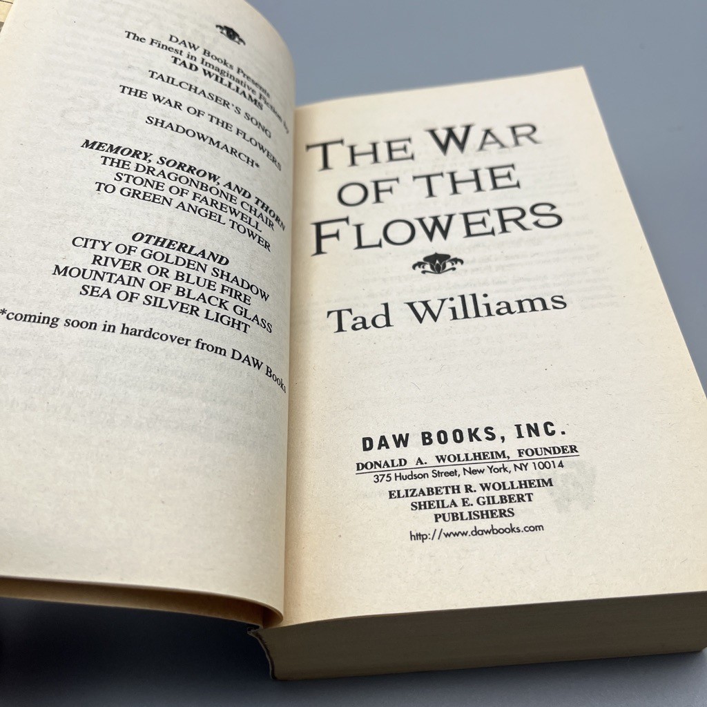 Tad Williams The War of the Flowers Vtg Fantasy Paperback 2004 DAW 1st Printing
