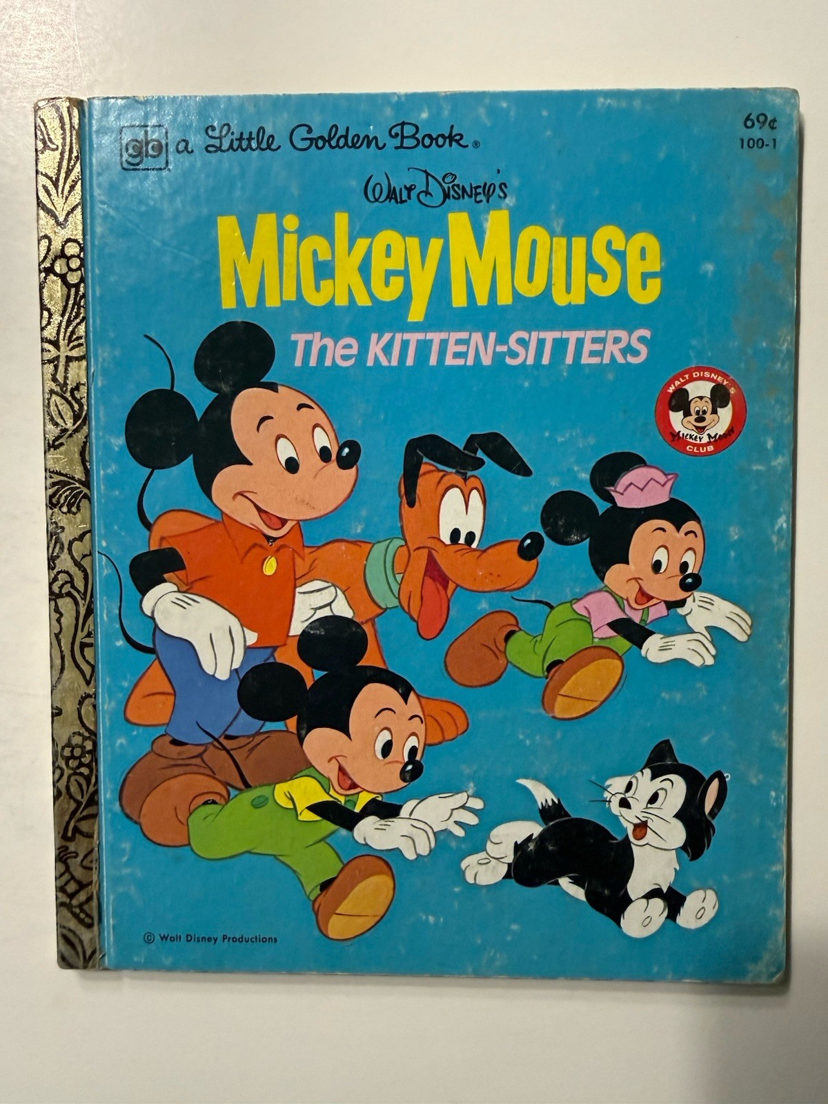Walt Disney’s Mickey Mouse The Kitten-Sitters Little Golden Book VTG 1980