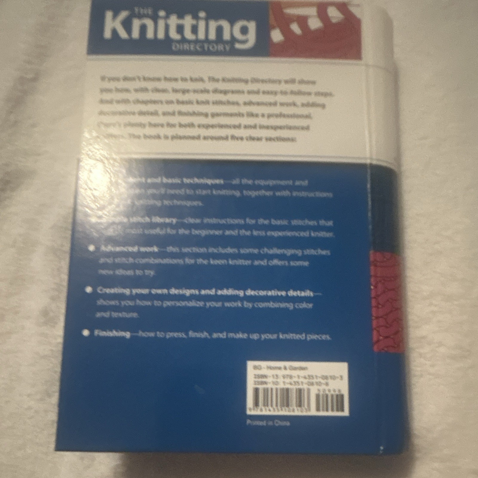The Knitting Directory by Alison Jenkins Spiral Bound Knitting Needlework