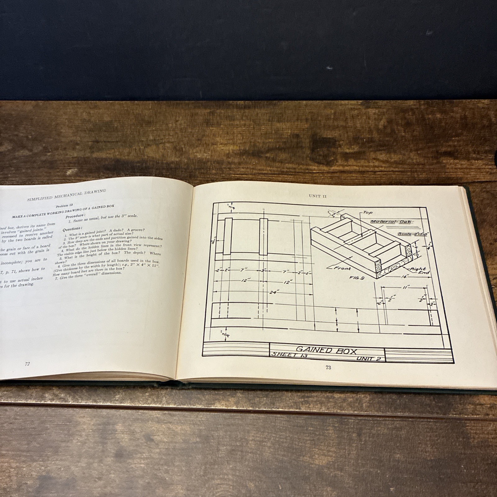 SIMPLIFIED MECHANICAL DRAWING Thurman Crook 1928 First Edition Third Impression