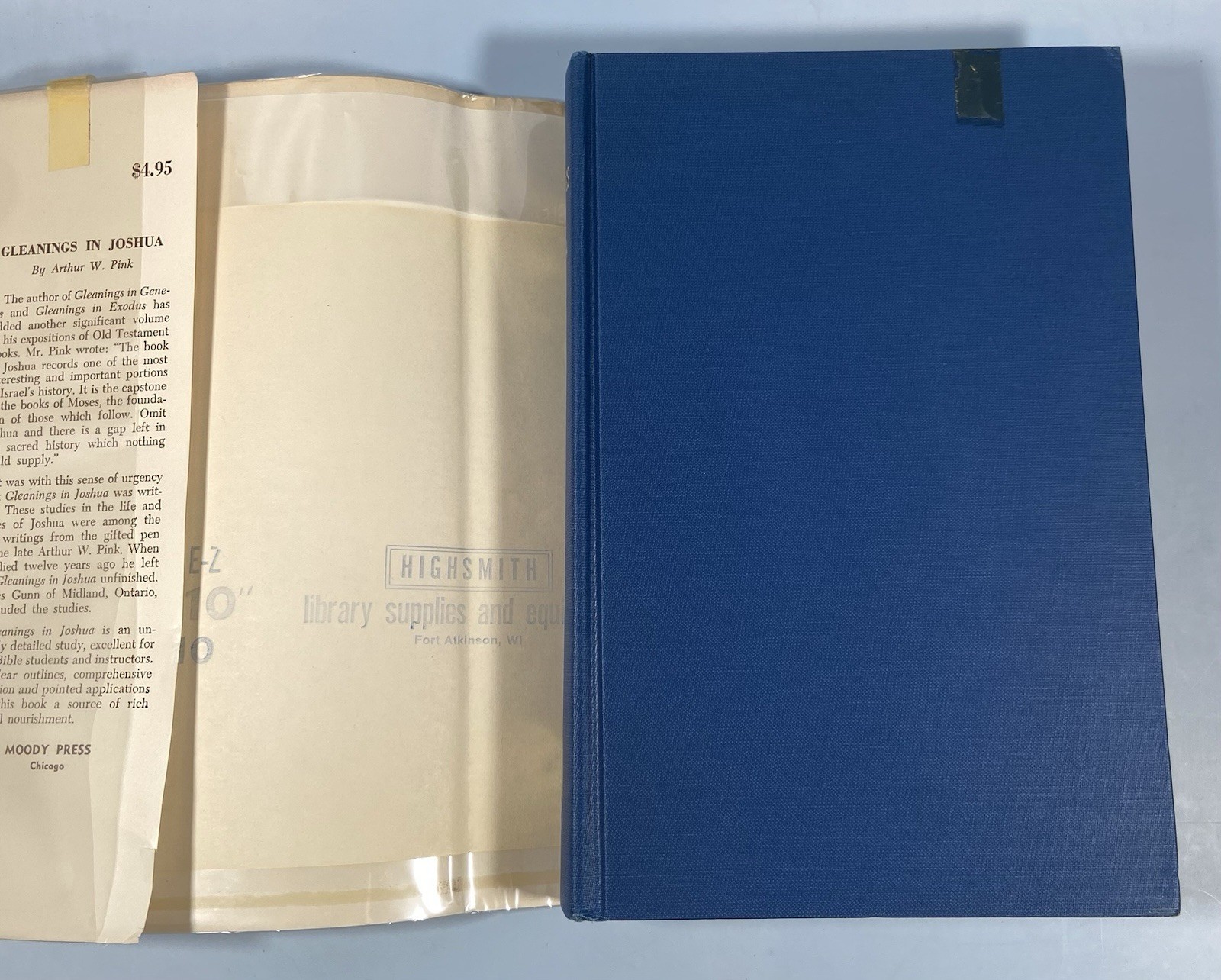 Vintage Gleanings In Joshua Arthur W Pink Moody Press 1965 Hardcover Christian
