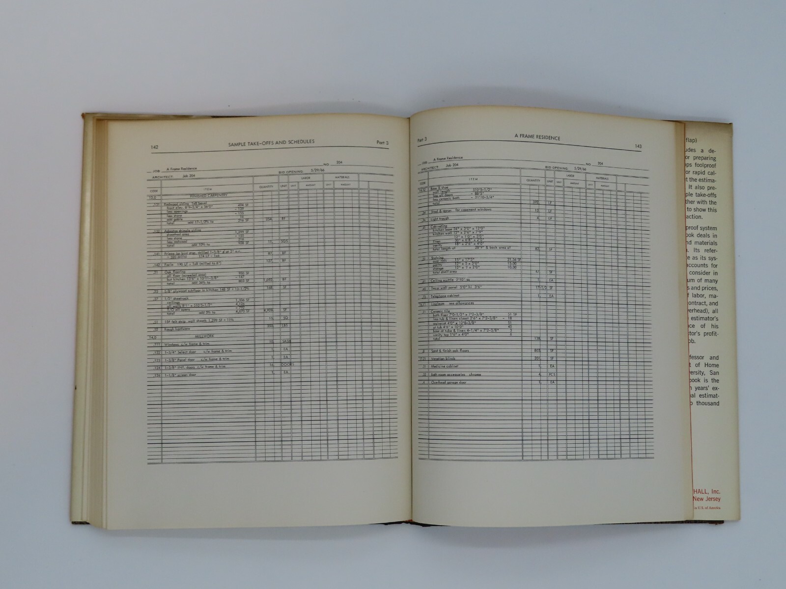 Building Contractor’s Home Builder’s Handbook Bidding/Surveying/Estimating 1968