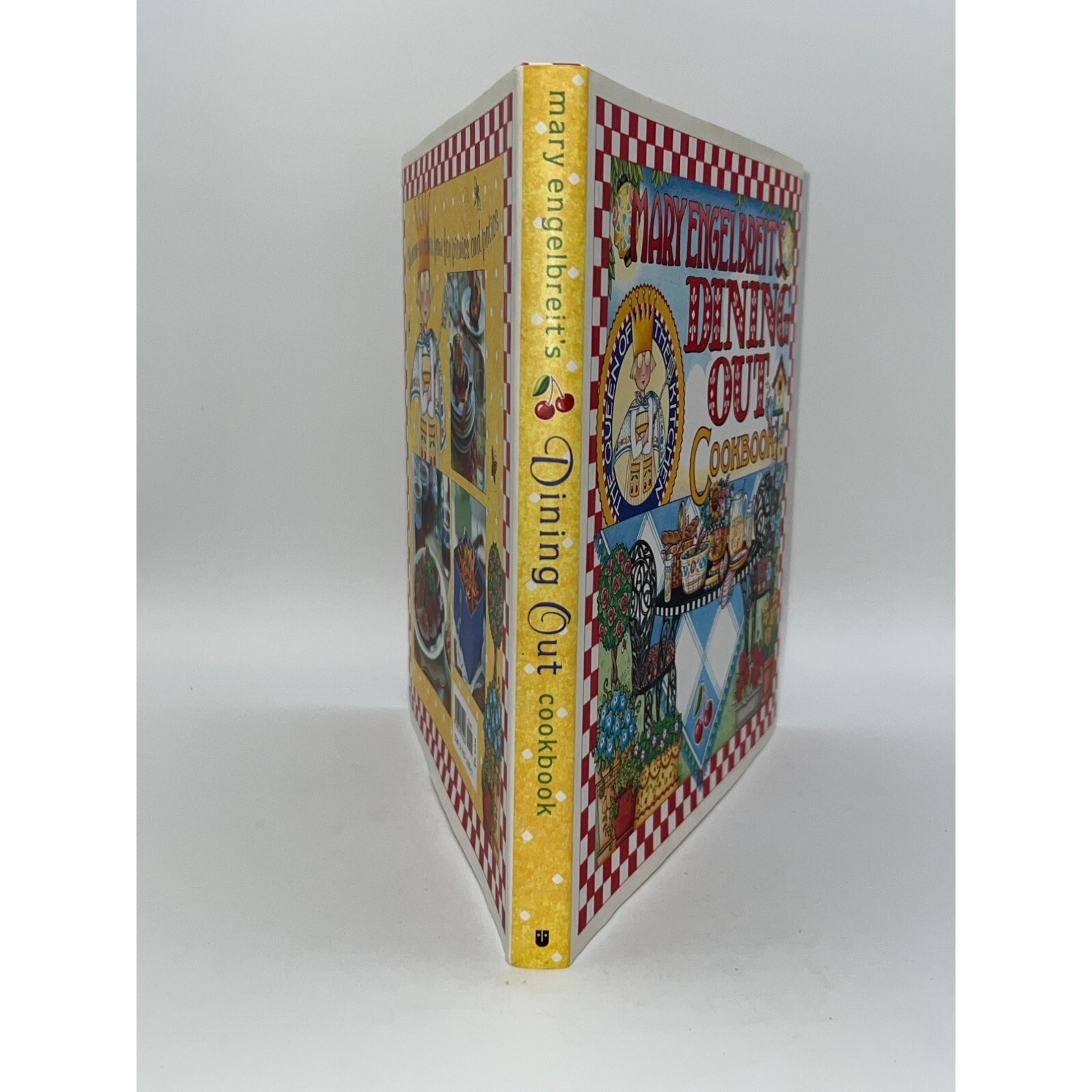 Mary Englebreit dining out cookbook 10.25×10.25×0.75