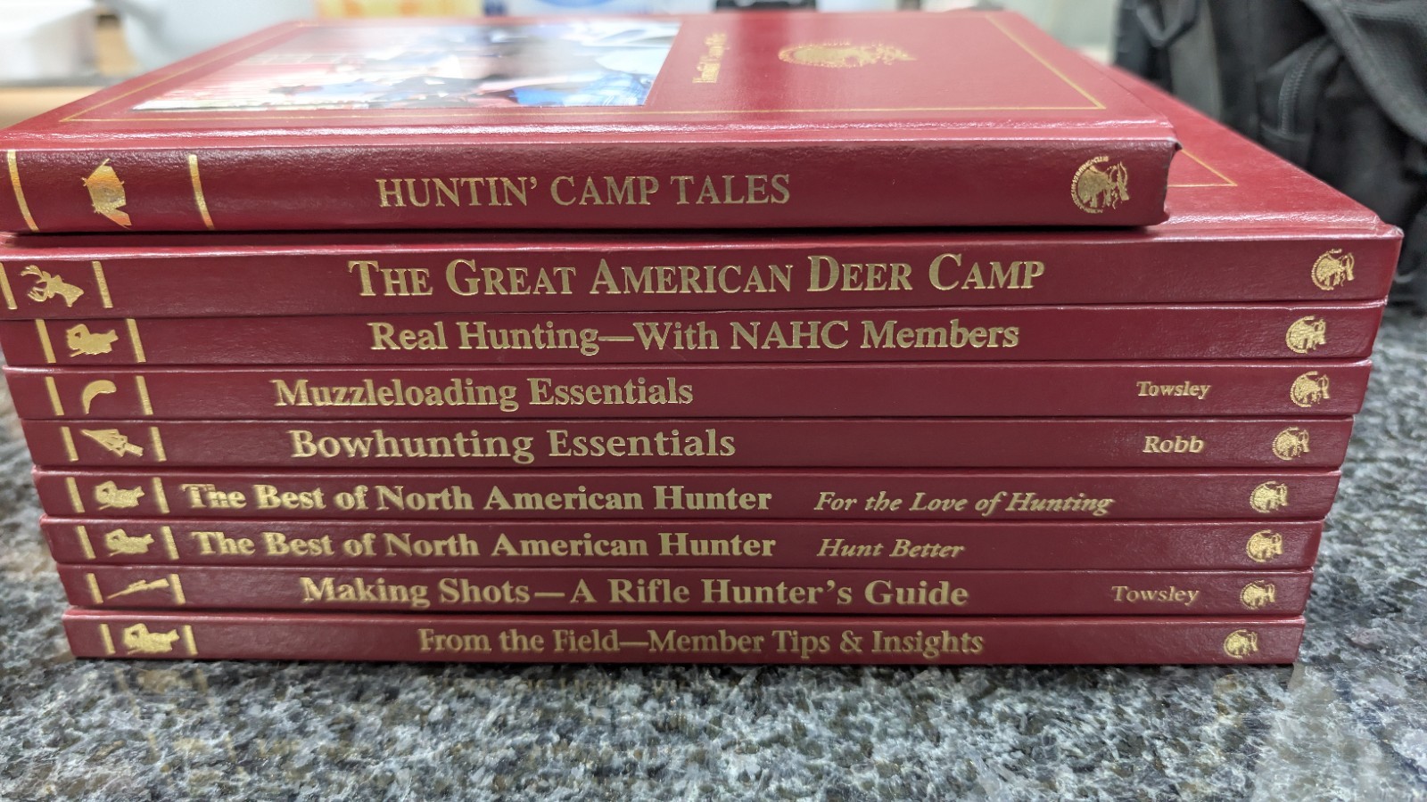 Lot Of 9 North American Hunting Club Hardback Books, Camp, Essentials, Best Of