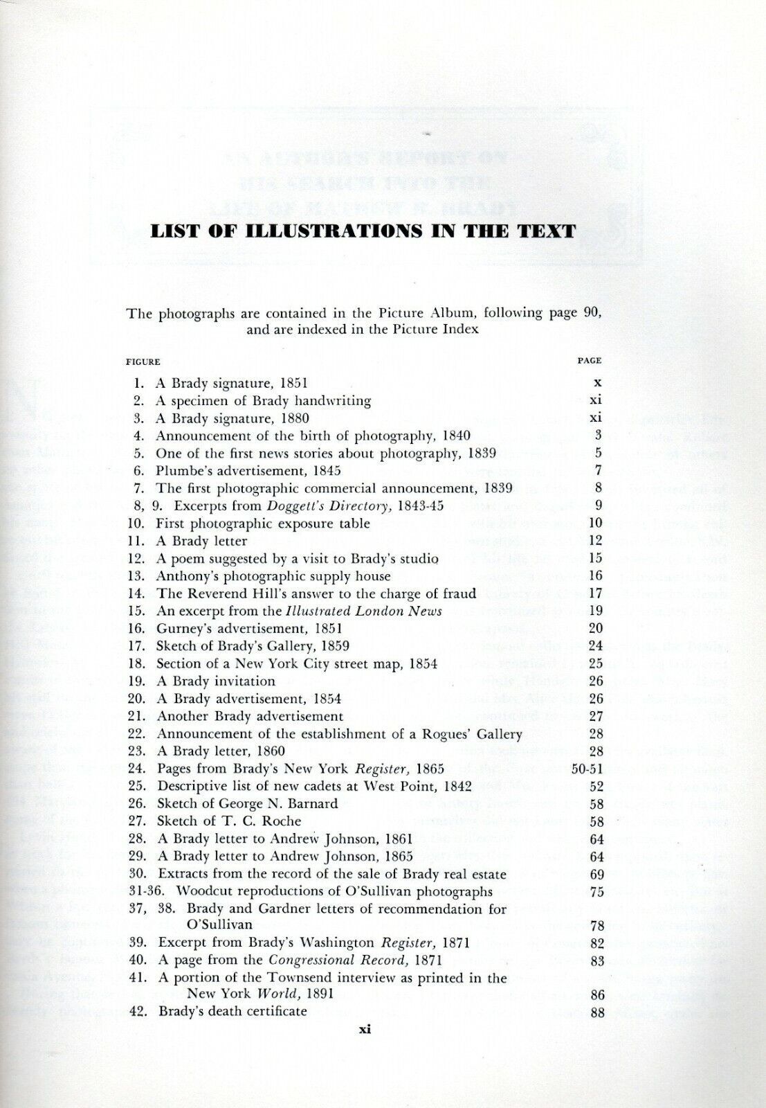Mathew Brady Historian With A Camera Hard Back 1955/244 pages (9×12)