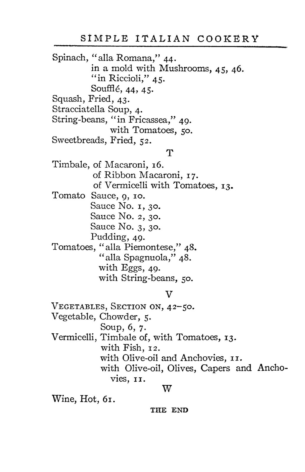 1912 Simple Italian Cookery Vintage Cook Book 72 Pages