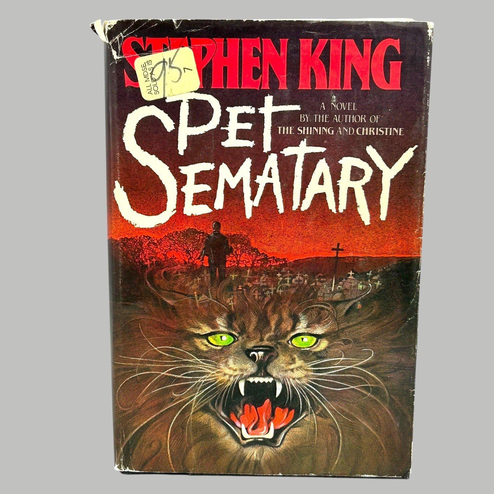 Pet Sematary by Stephen King Book Club Edition Doubleday Hardcover Dust Jacket