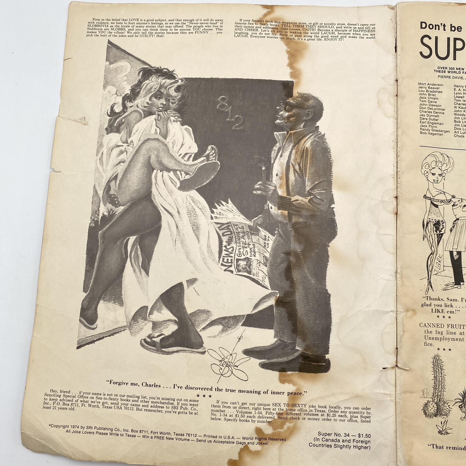 Super Sex To Sexty Vol. 34 Classic American Humor Magazine 1974 Free Ship