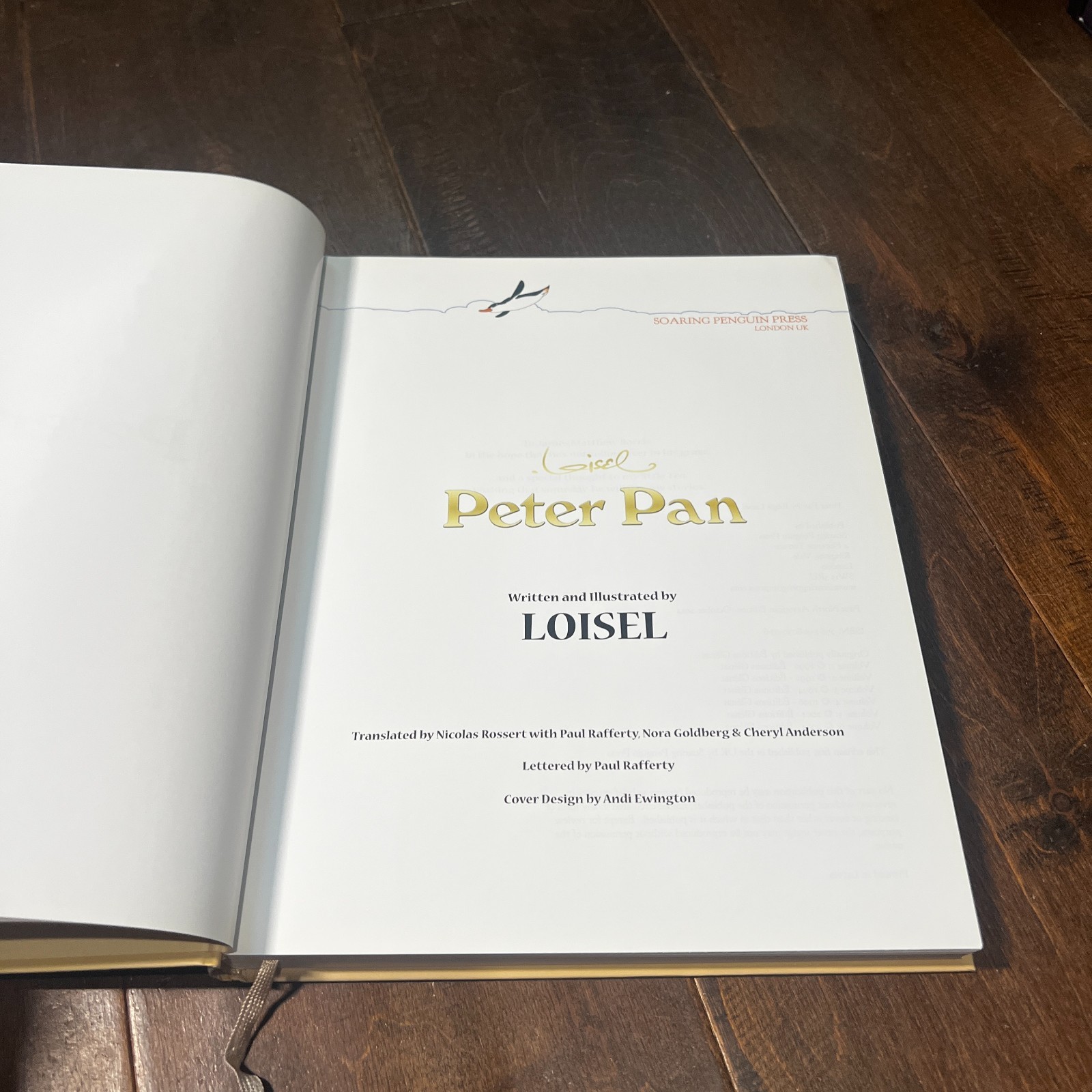 PETER PAN By Regis Loisel 2014 Hardcover Graphic Novel Book French English