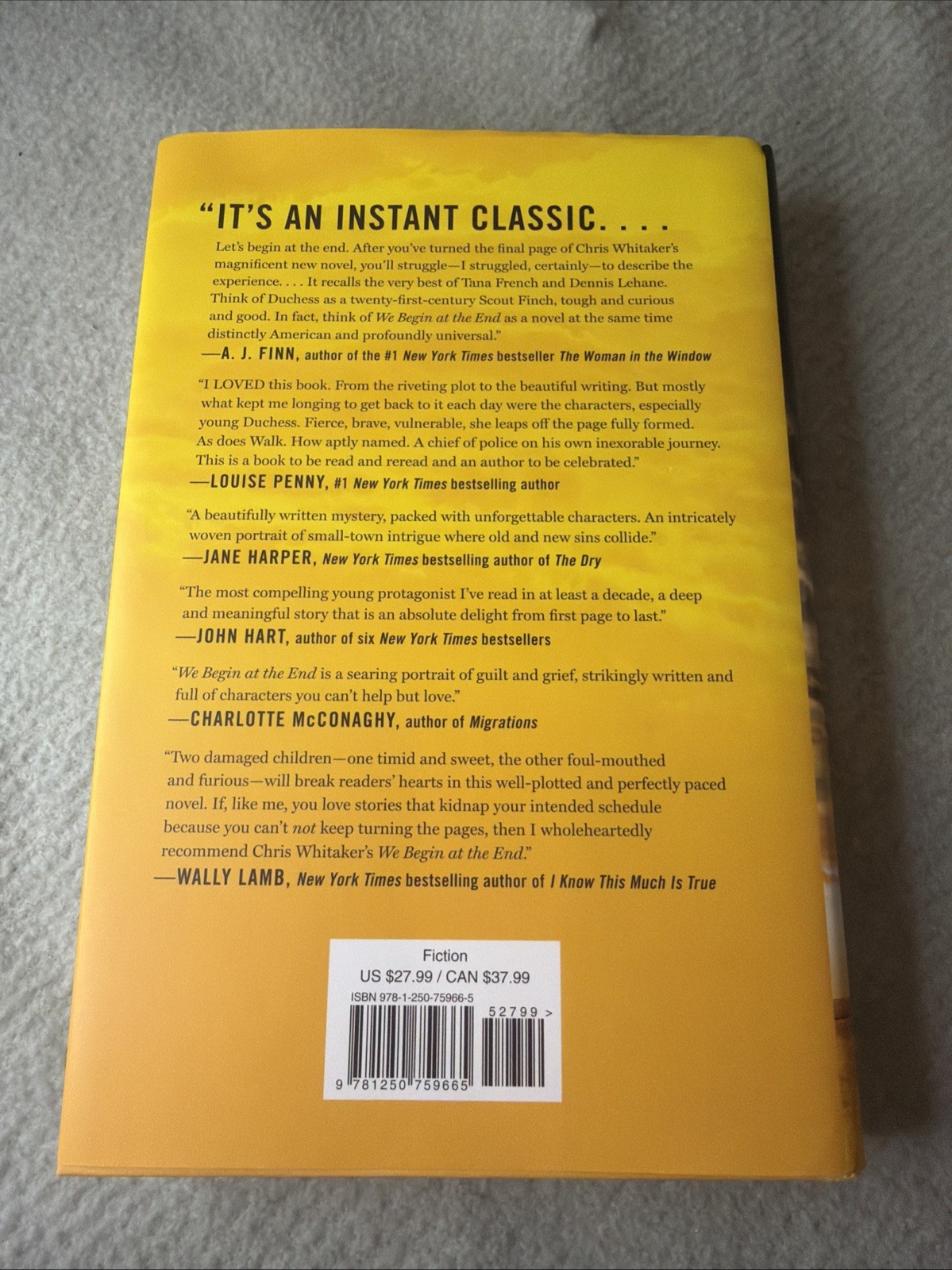 We Begin at the End by Chris Whitaker (2021, Hardcover)