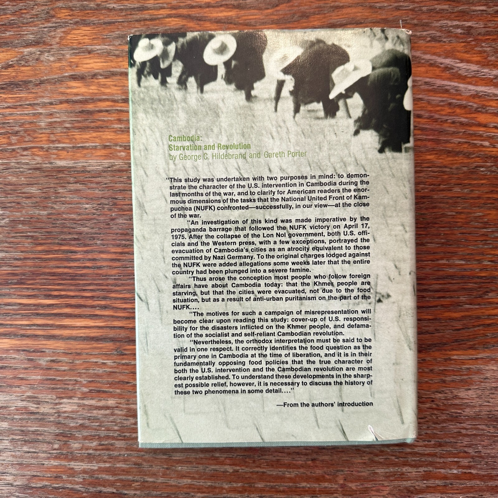 Cambodia Starvation & Revolution by George Hildebrand 1976 Hardcover VG-