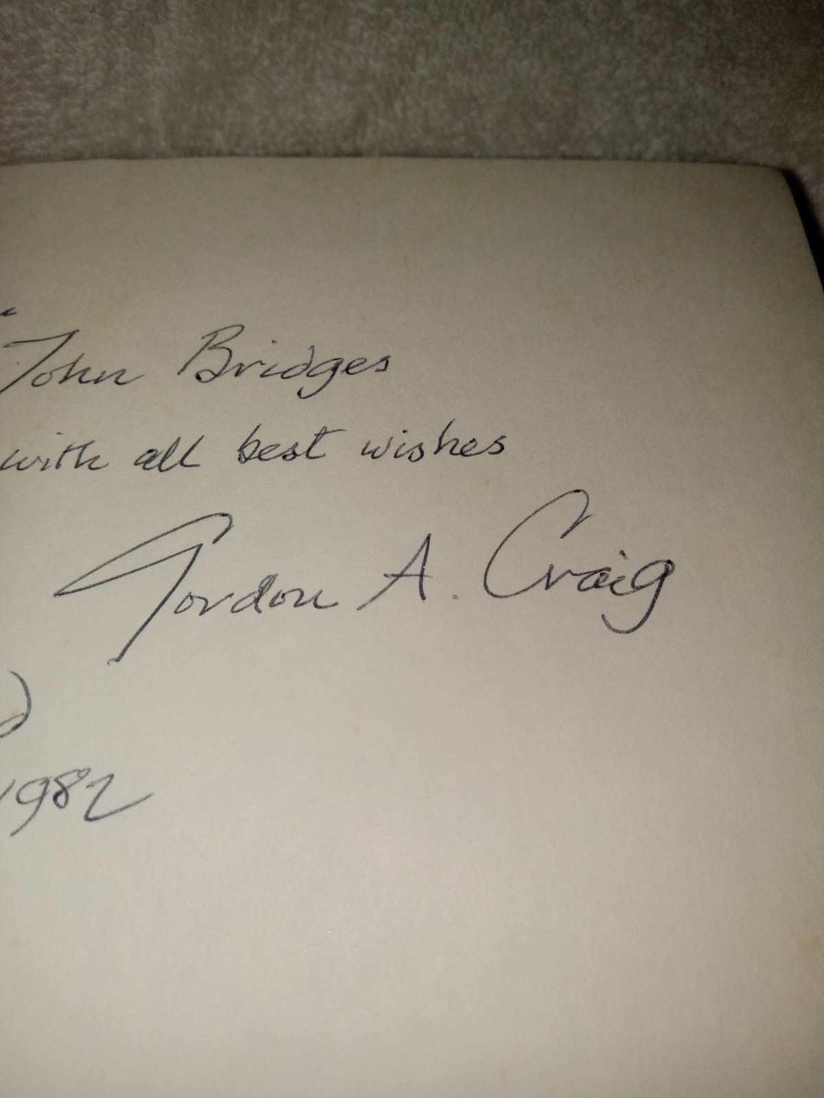RARE THE GERMANS Hardcover Gordon A. Craig Signed Autographed FIRST EDITION 1982
