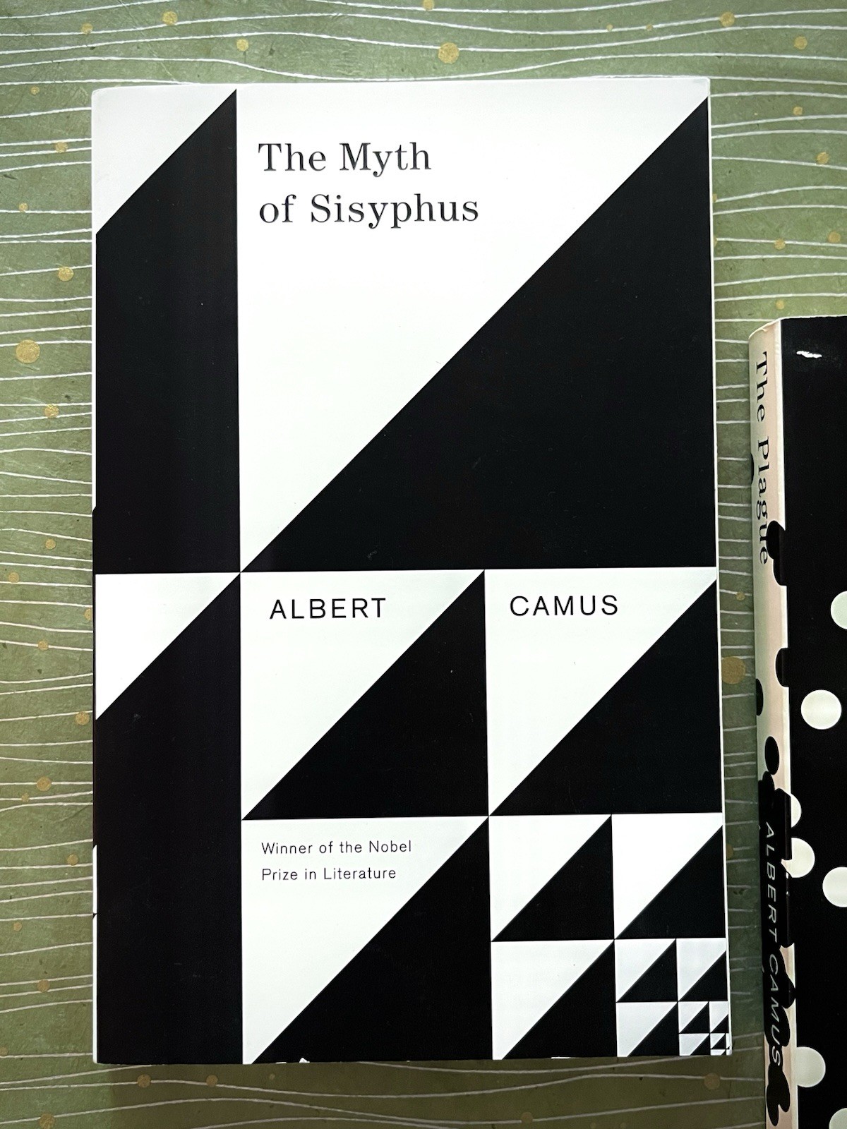 THE MYTH OF SISYPHUS / THE PLAGUE ~ ALBERT CAMUS Vintage Intl. Edition PB Lot