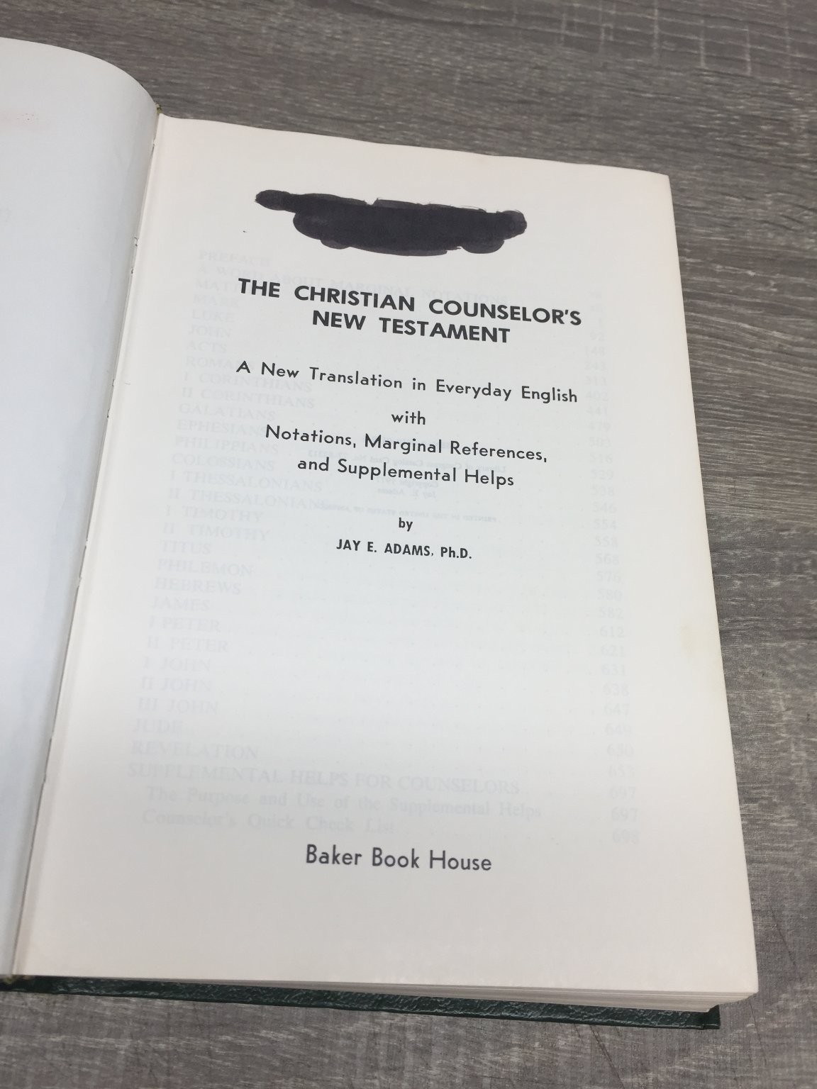 Christian Counselor’s New Testament Jay E. Adams 1977 Baker Book House