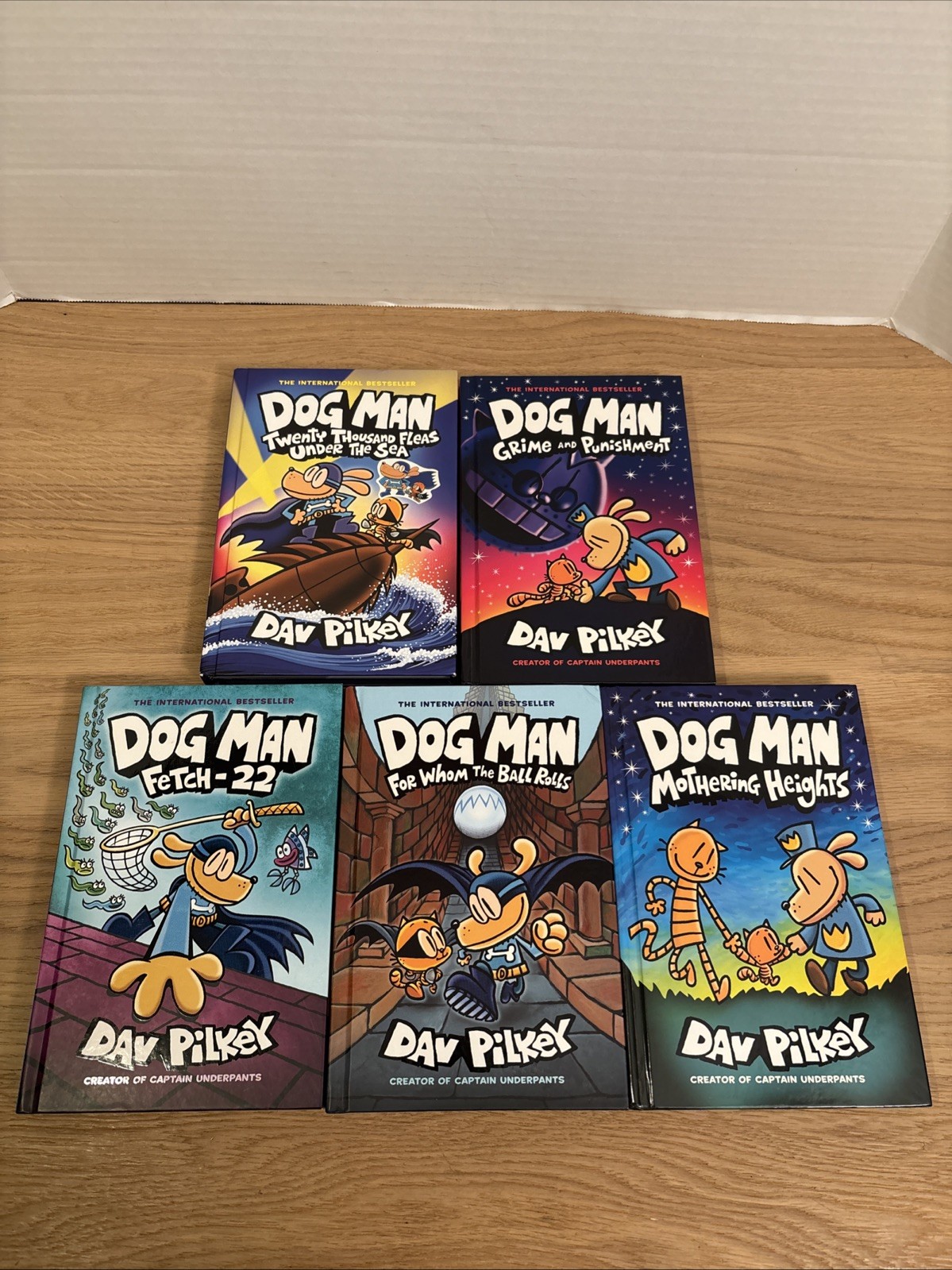 Scholastic Graphix Dog Man Vol. 6-10 by Dav Pilkey – 5-Book Hardcover Set