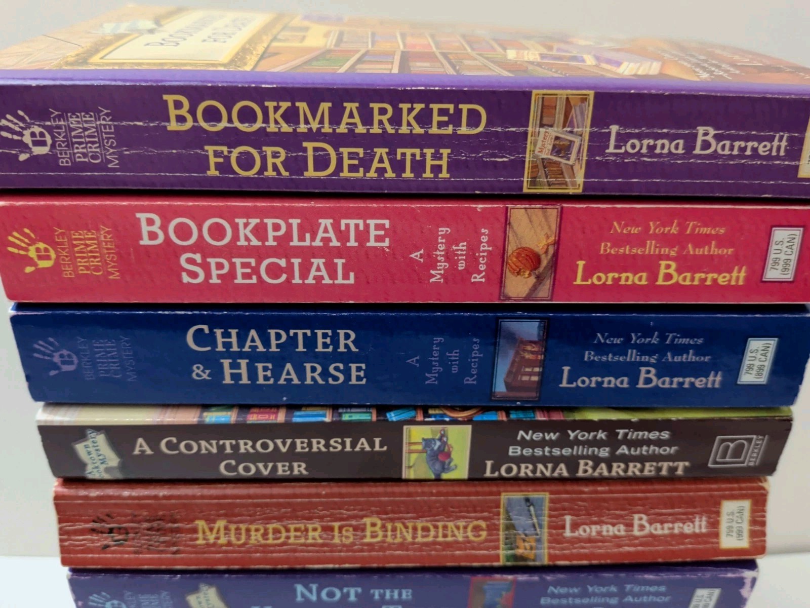 Lorna Barrett lot of 10 paperback books From the Booktown Mystery Series