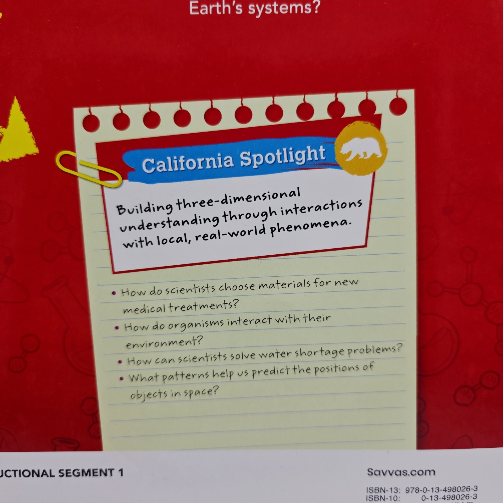 ELEVATE SCIENCE SEGMENT 1 Paperback Workbook By PEARSON Grade 5