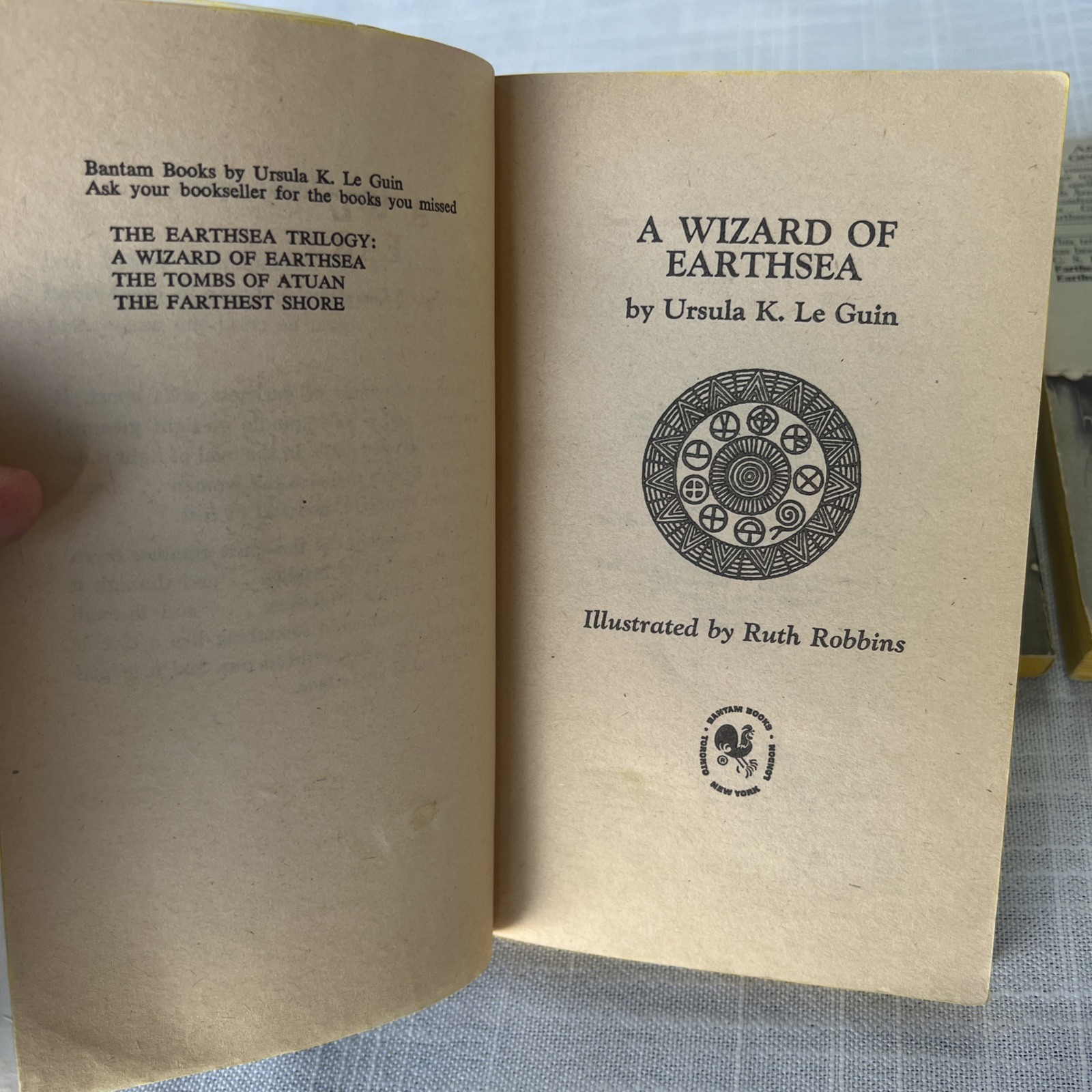 The Earthsea Trilogy by Ursula K Le Guin Paperback Books Bantam Edition 1977