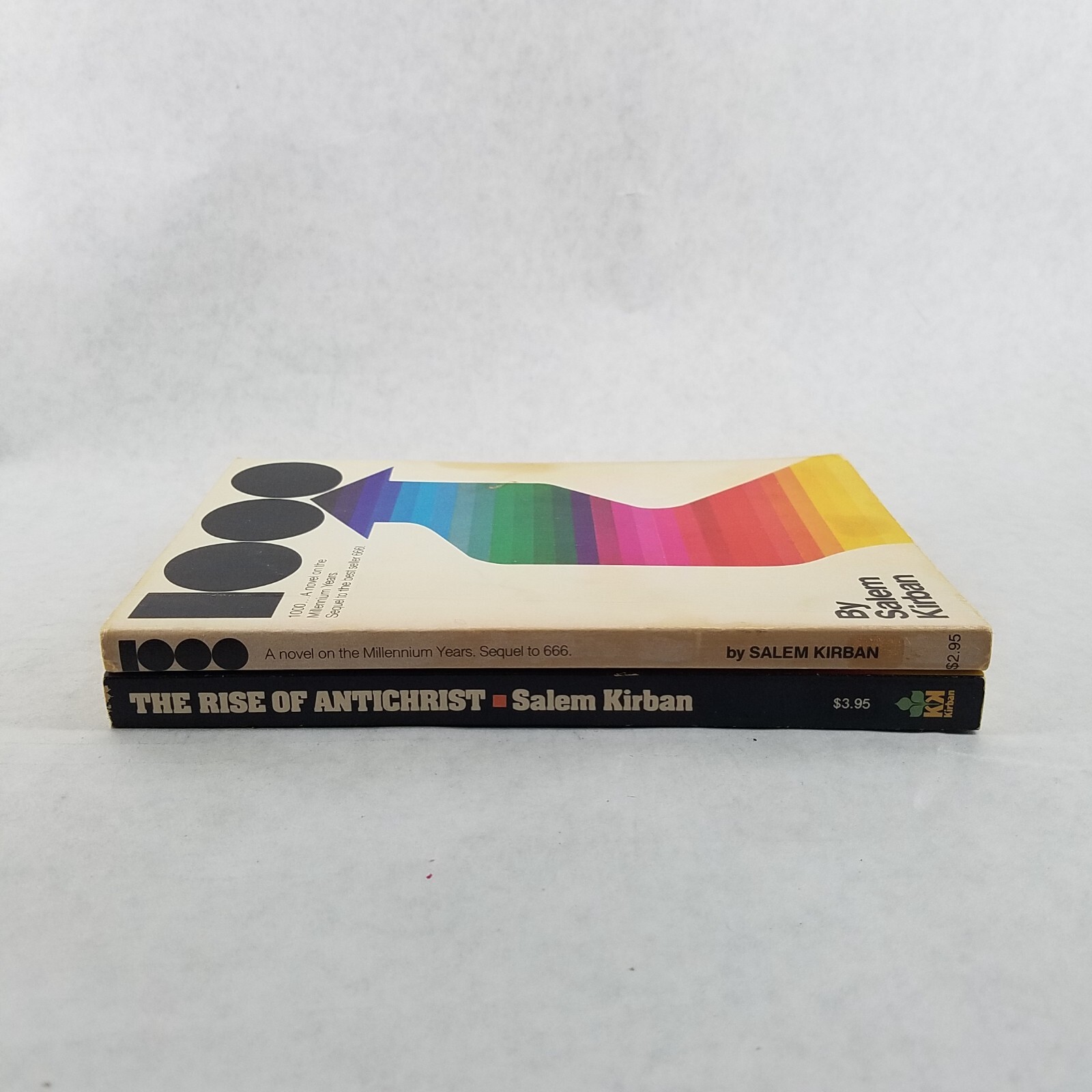 Salem Kirban Lot of 2 Softcovers – The Rise of Antichrist & 1000 – NO TEXT MARKS