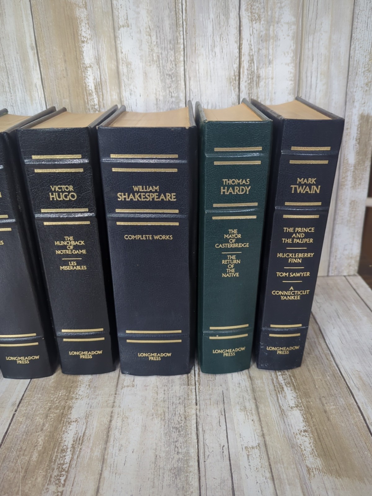 8 Longmeadow Press Bonded Leather Books – all the classics in great condition