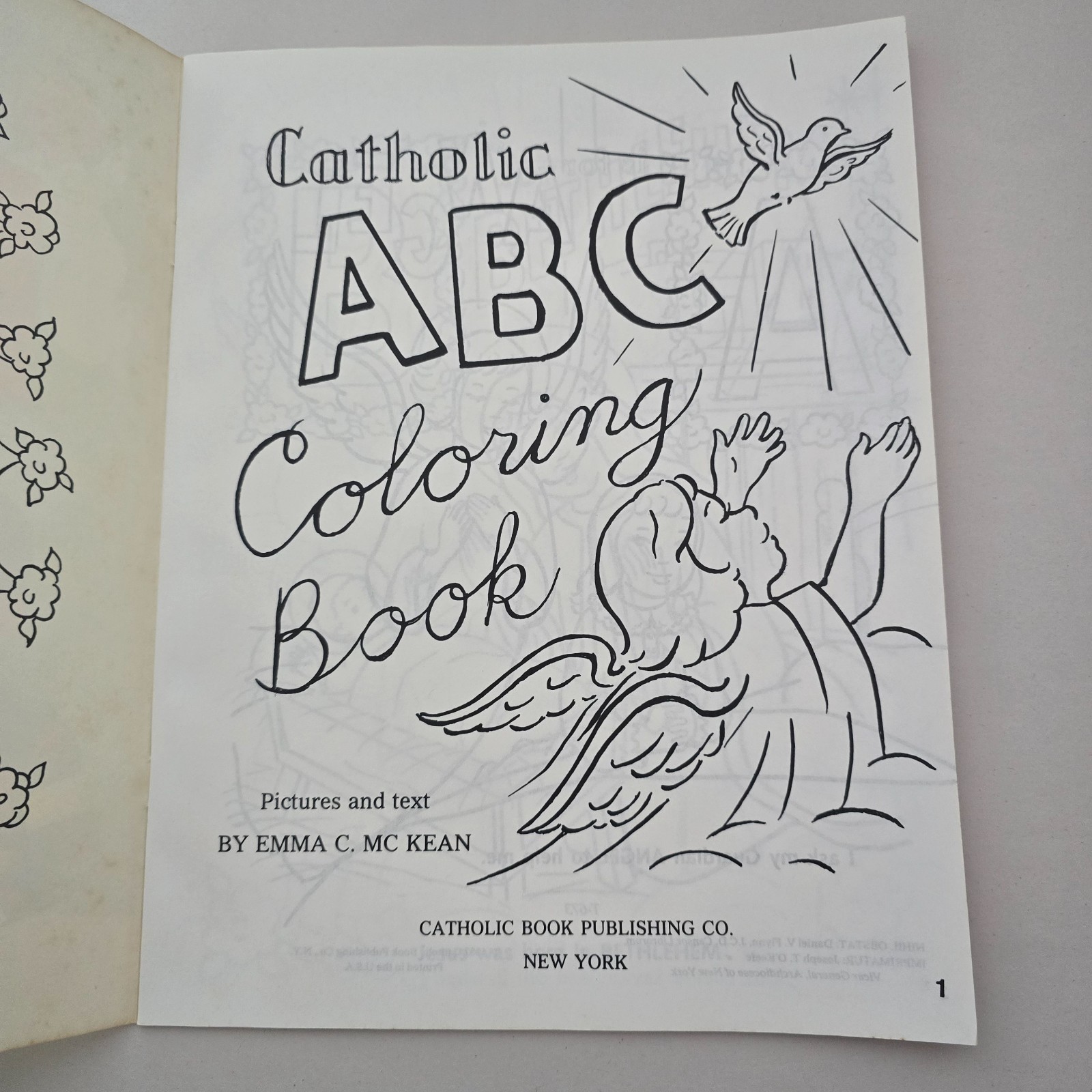 Vintage St. Joseph Catholic ABC Coloring Book Brand New 32 Pages