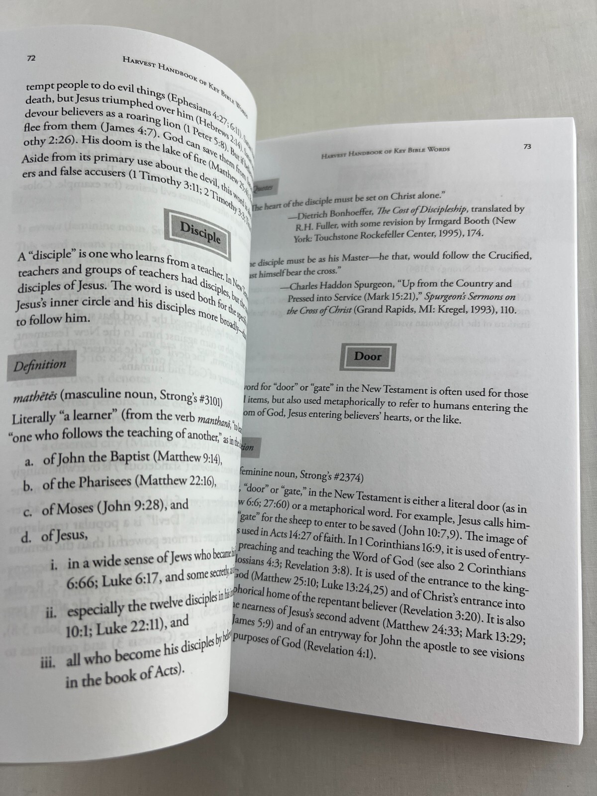 Harvest Handbook Ser.: The Harvest Handbook of Key Bible Words New Testament…