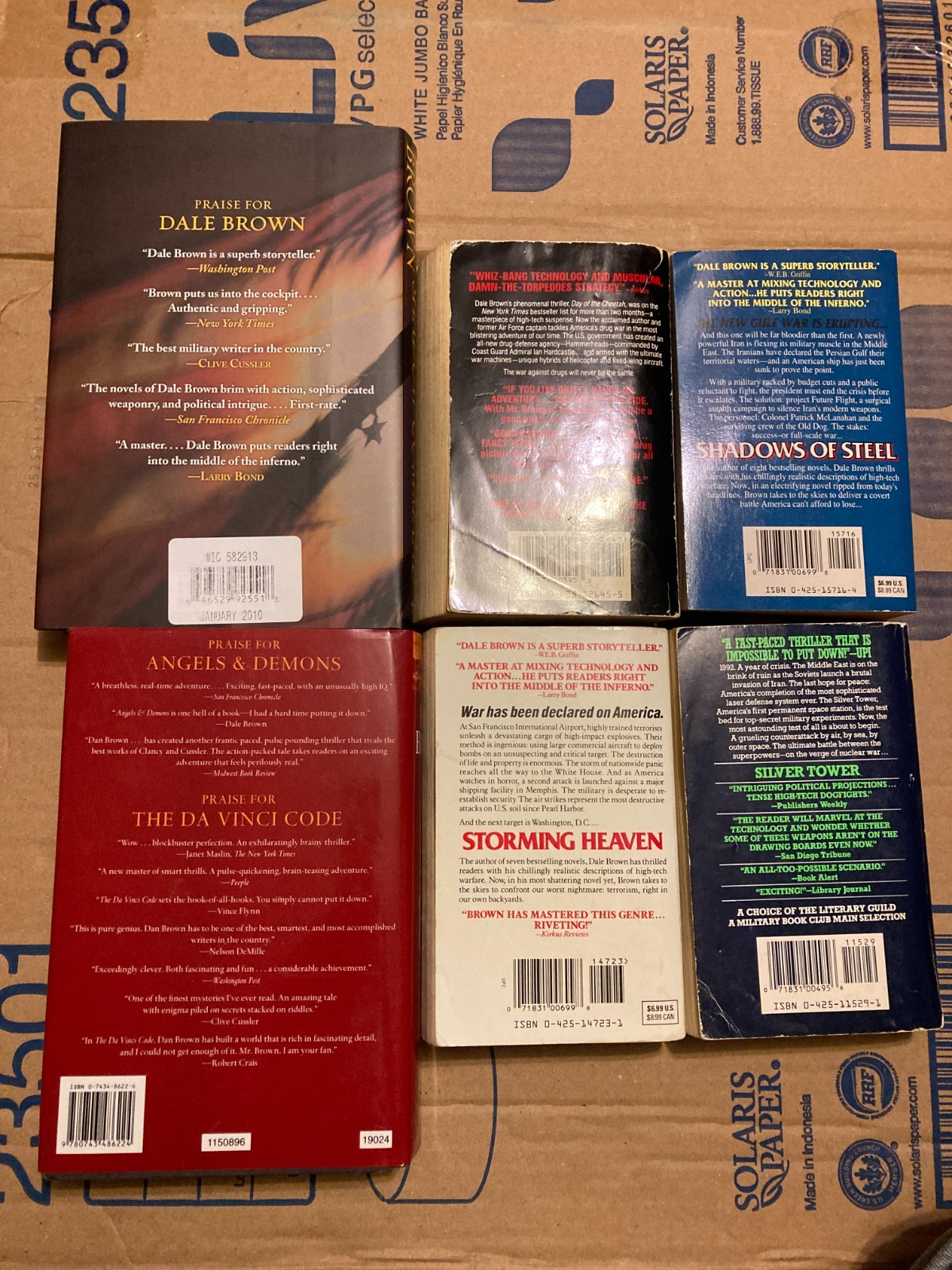 Lot of 6 Dan Brown Books: PB/HC: Robert Langdon + Standalone