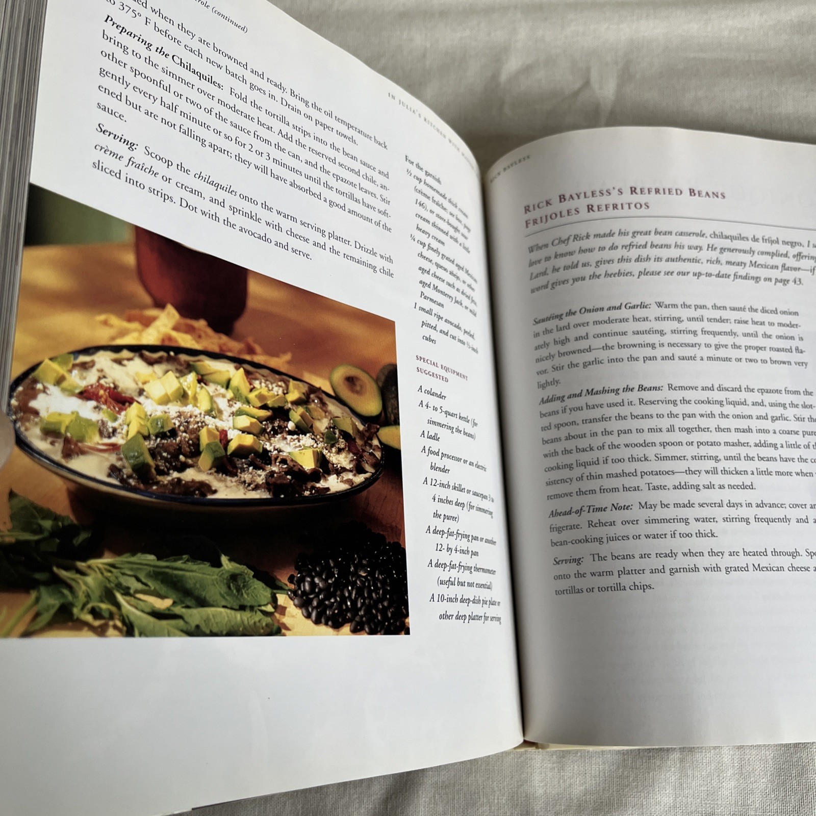 Julia Child’s Cookbook “In Julia’s Kitchen With Master Chefs”, 1995, 302 Pages
