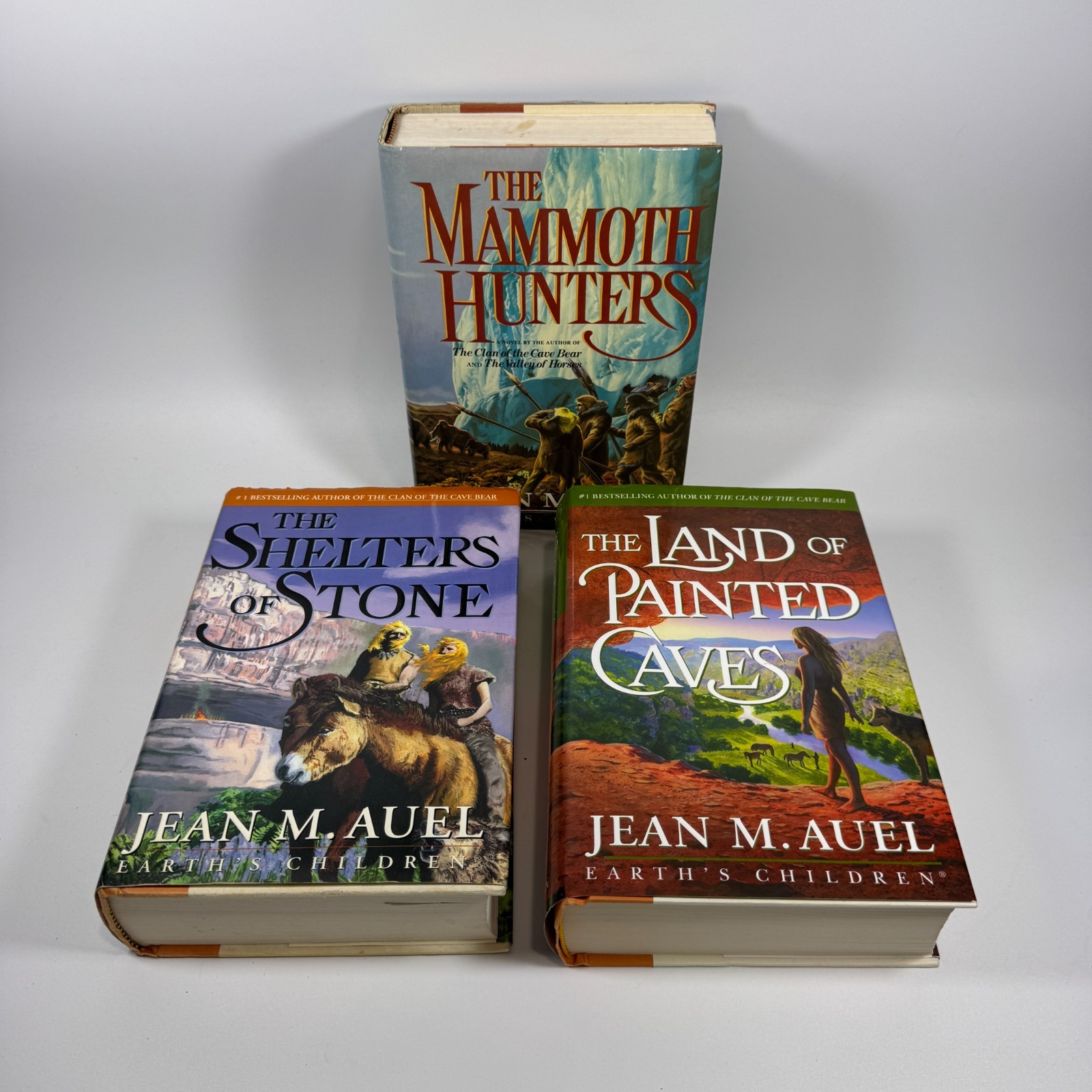 Earth’s Children Jean M Auel Lot 3 HC Mammoth Painted Caves Shelters 1st Ed 2002