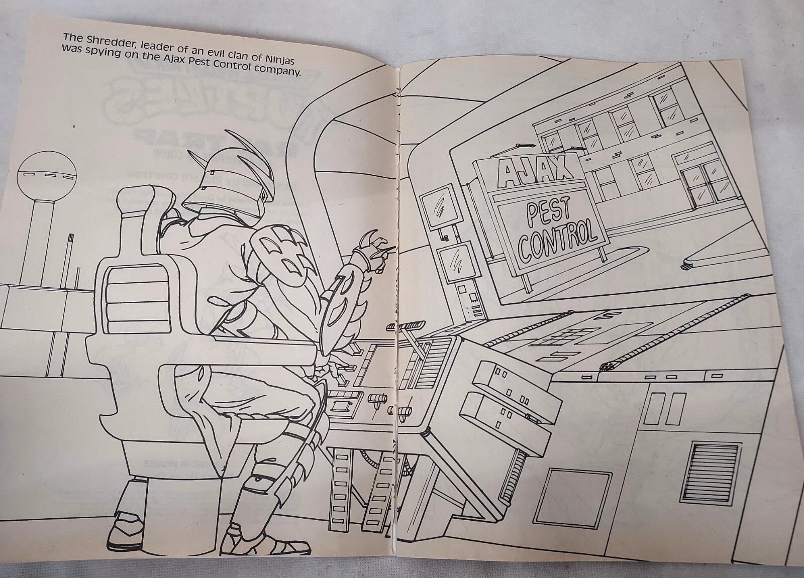 1988 TEENAGE MUTANT NINJA TURTLES Adventures to Color Coloring Book 3 Used Pages