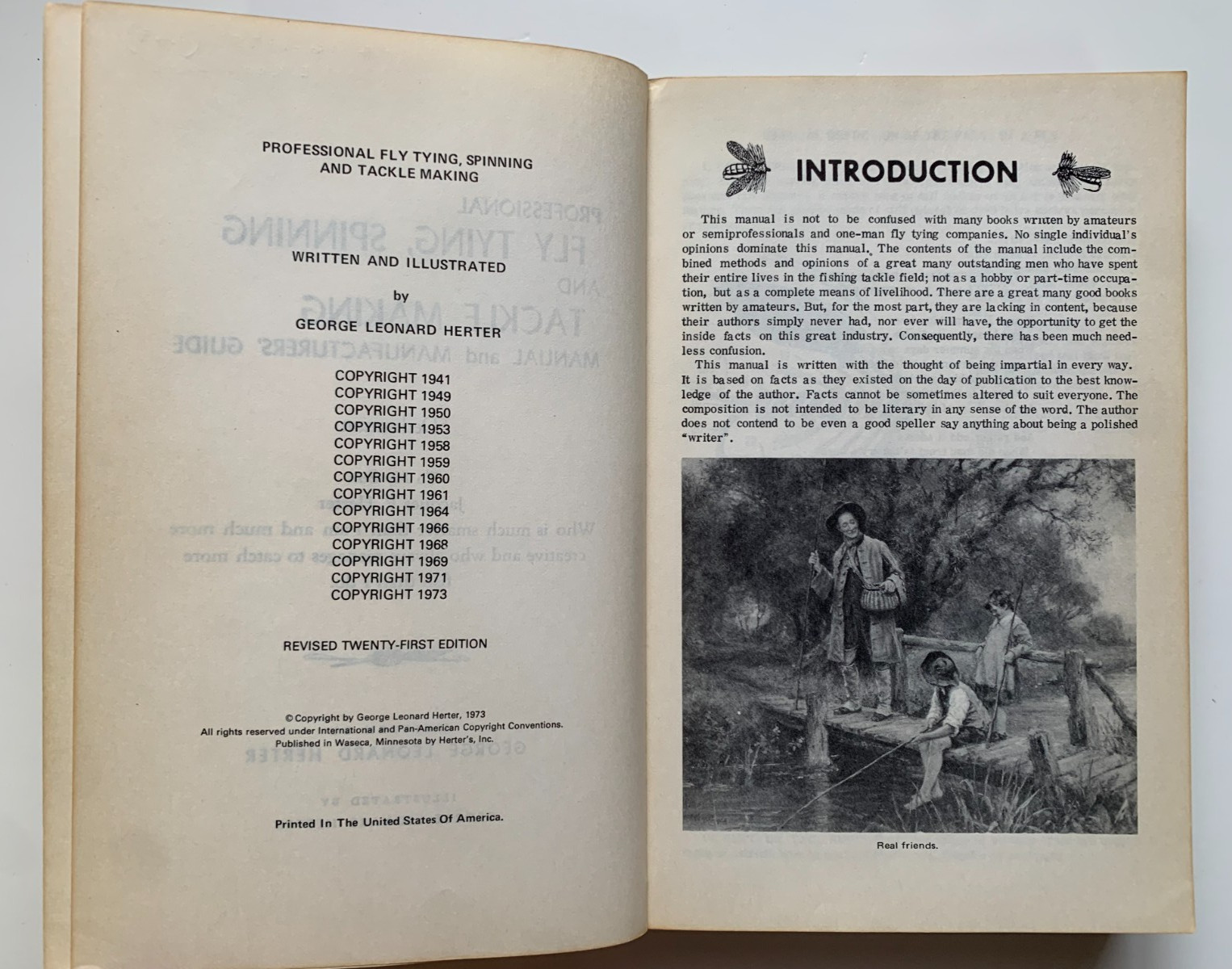 Professional FLY TYING, SPINNING & TACKLE MAKING Guide, George HERTER, 1973