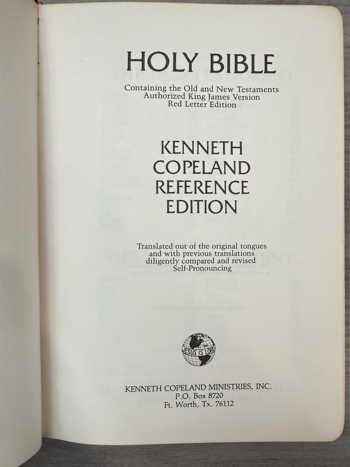 Kenneth Copeland Reference Bible 1972 RED HANDBOUND GENUINE LEATHER Red Letter