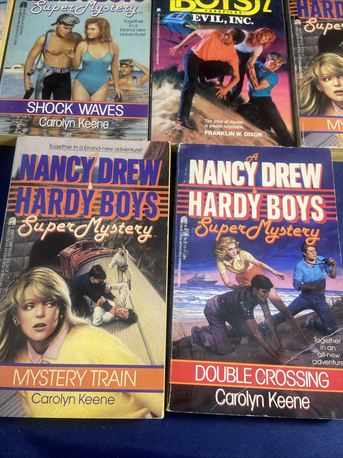 Lot 10 Nancy Drew and Hardy Boys Super Mystery PB books 1990s Carolyn Keene