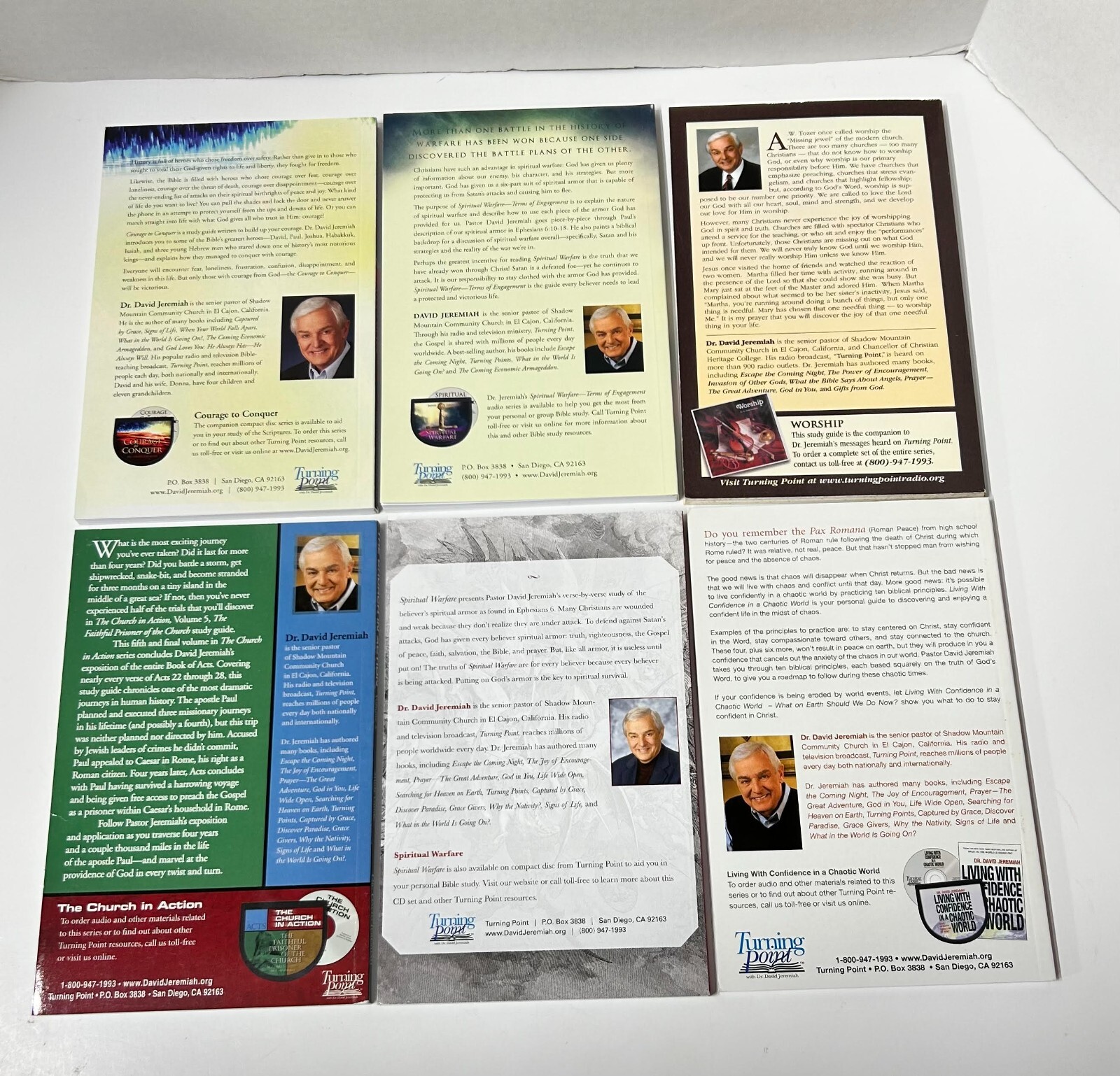 Lot of 6 Dr. David Jeremiah PB Books: Courage To Conquer, Spritual Warfare..