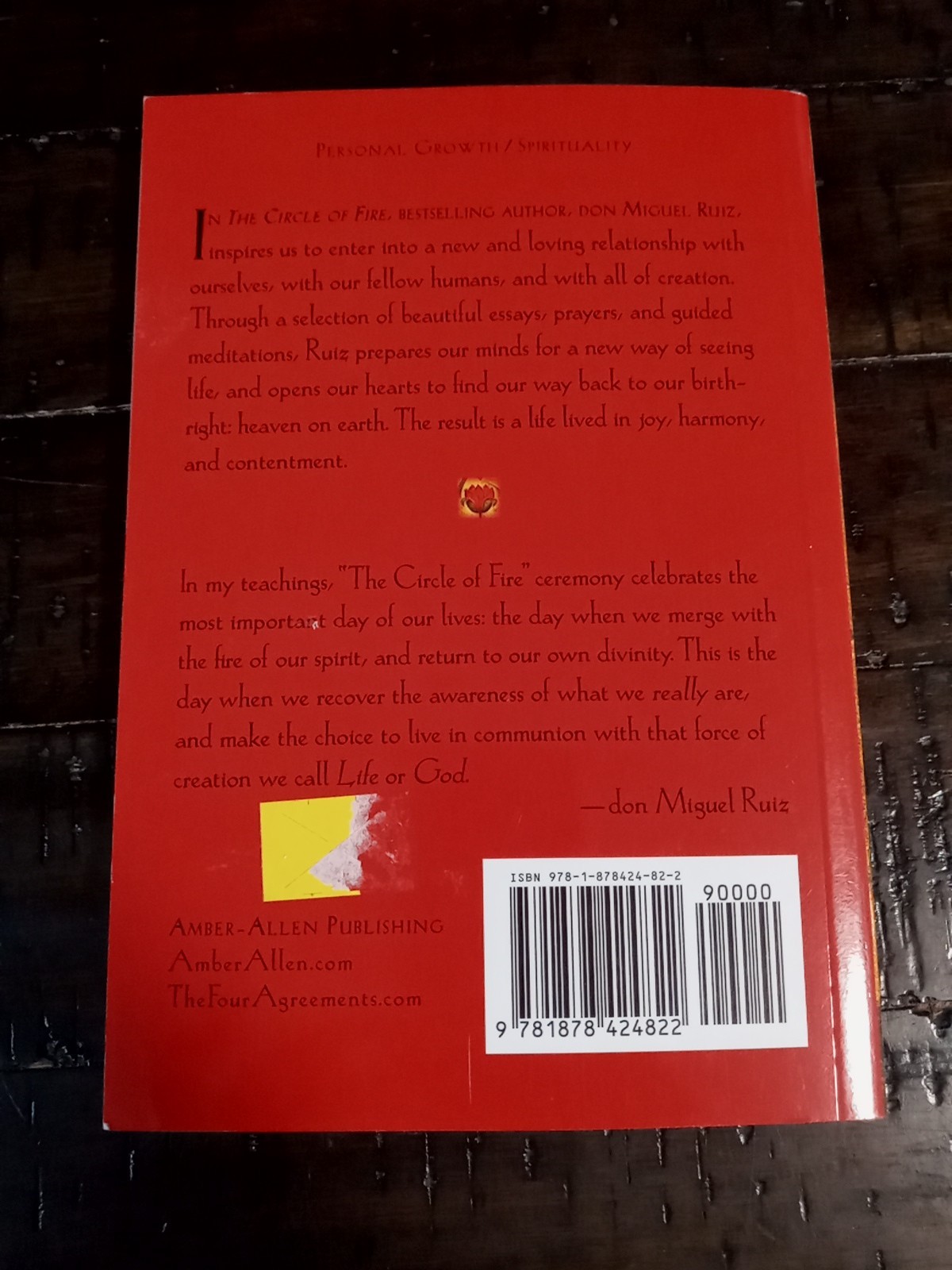 The Circle of Fire: A Toltec Wisdom Book by Don Miguel Ruiz – Trade Paperback –