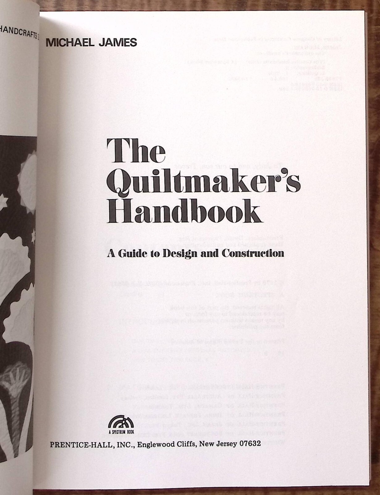 1978 THE QUILTMAKER’S HANDBOOK MICHAEL JAMES A GUIDE TO DESIGN EXC B381