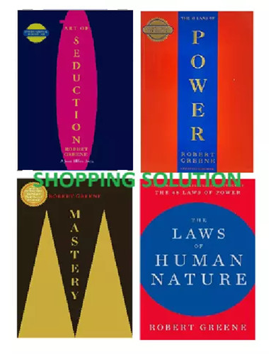 Robert Greene 4 Book Set 48 Laws of Power, Mastery, Human Nature,Daily Laws(BIG)