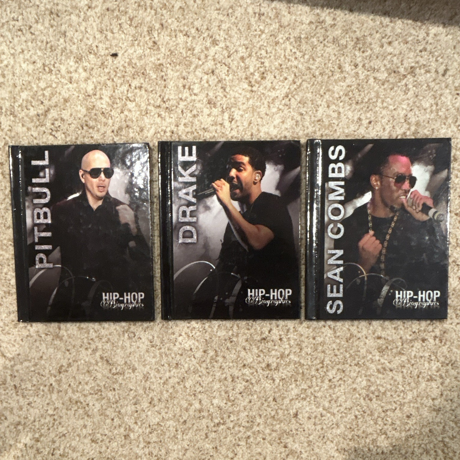 Pitbull, Drake, Sean Combs /P Diddy Hip-Hop Biographies Hardcover Music LOT OF 3