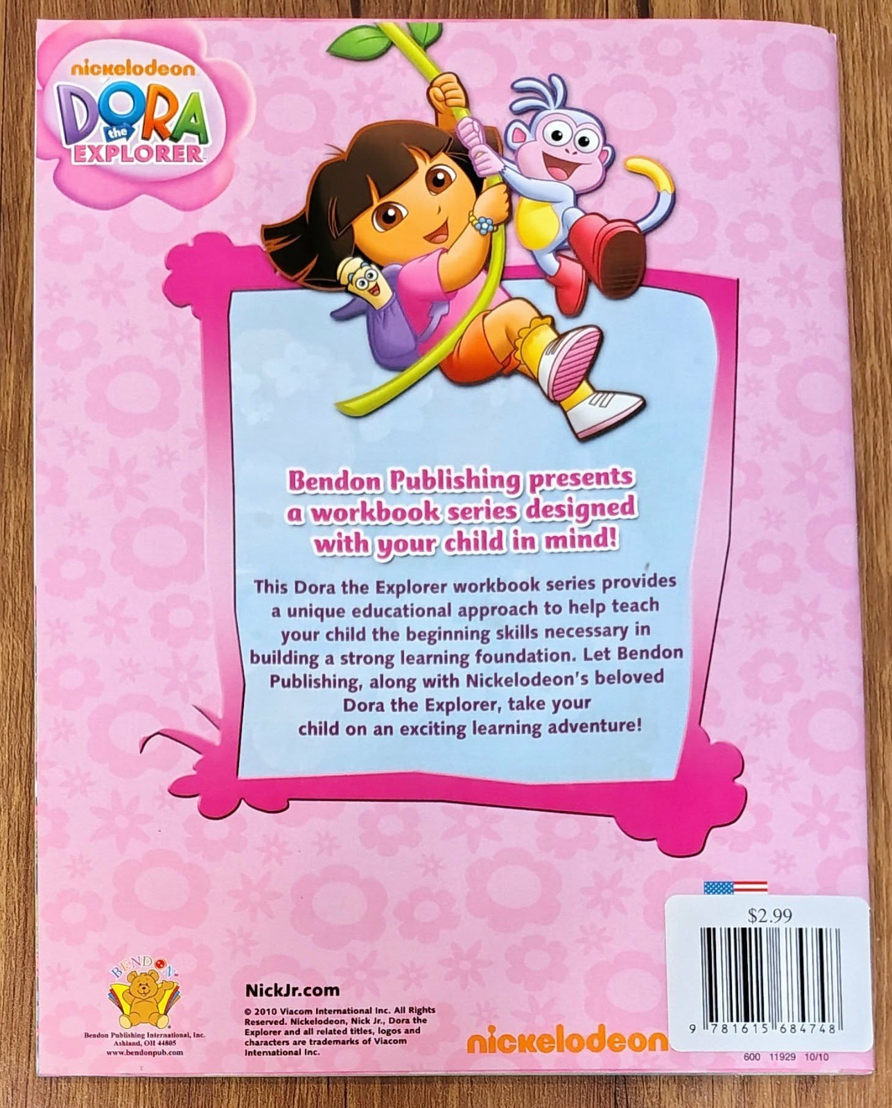 Dora the Explorer Learning Workbook Nick Jr. ABCs reward stickers 2010