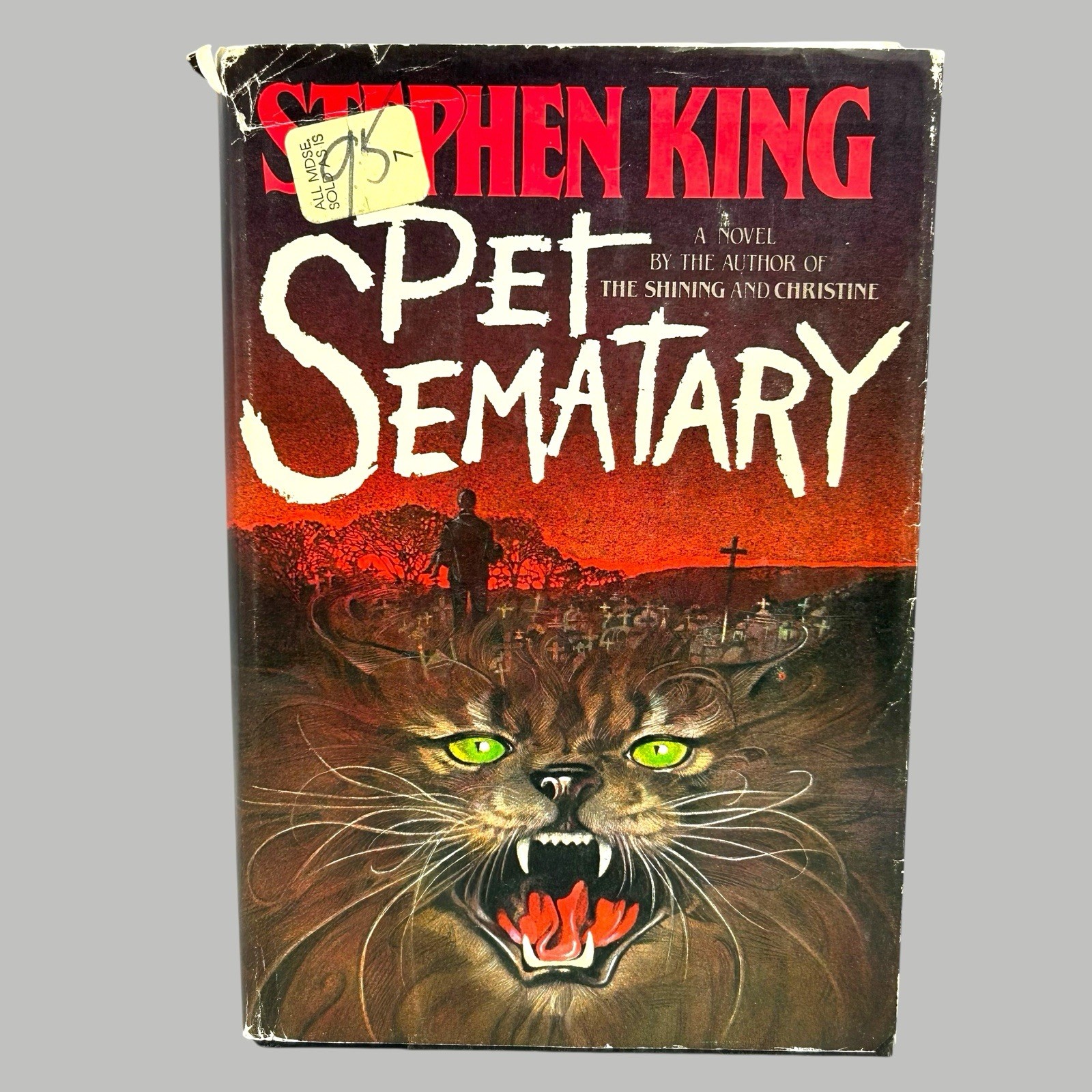 Pet Sematary by Stephen King Book Club Edition Doubleday Hardcover Dust Jacket