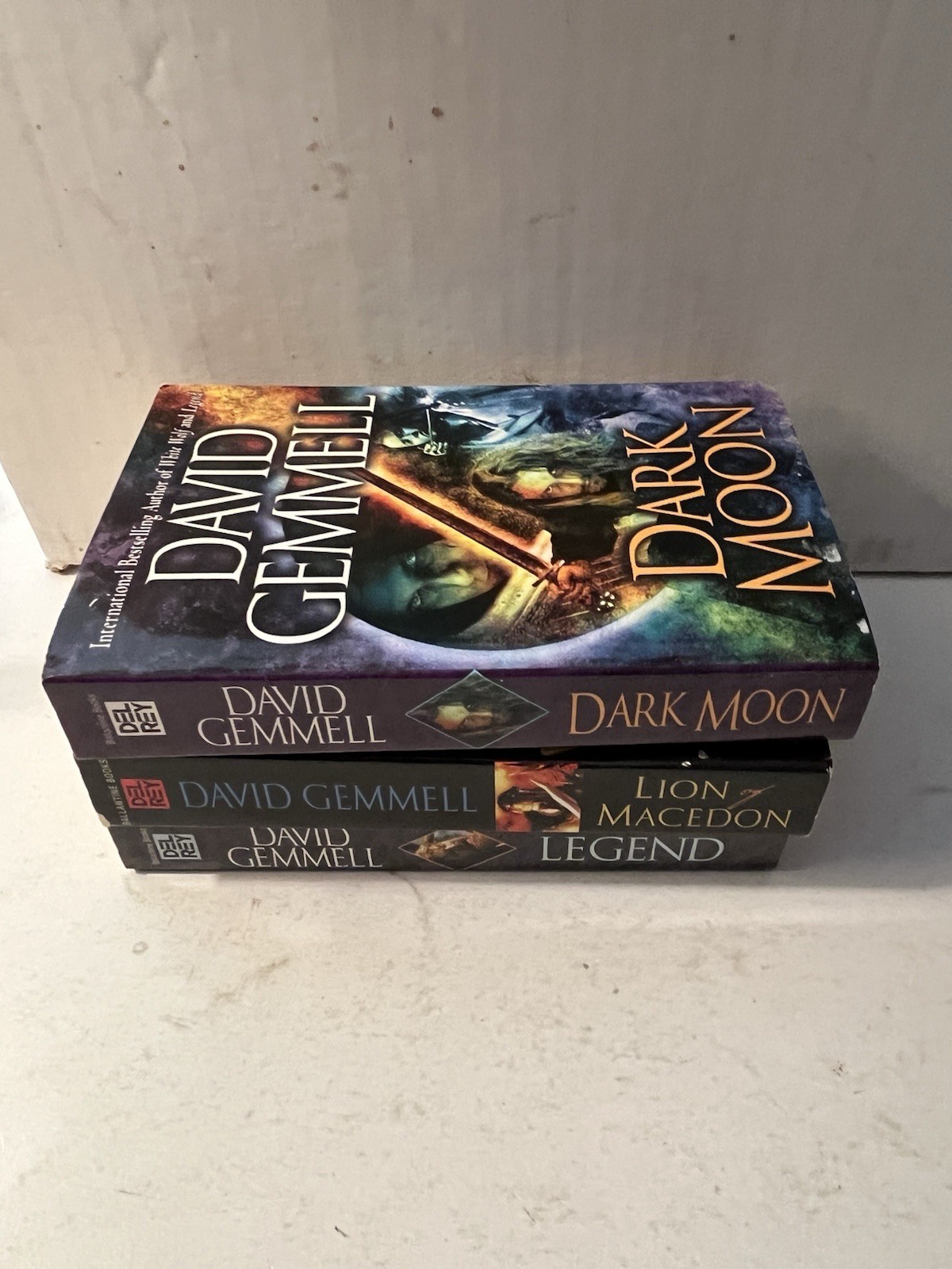 David Gemmell 3 PB Lot Del Rey 1990s LION OF MACEDON LEGEND DARK MOON Very Gd
