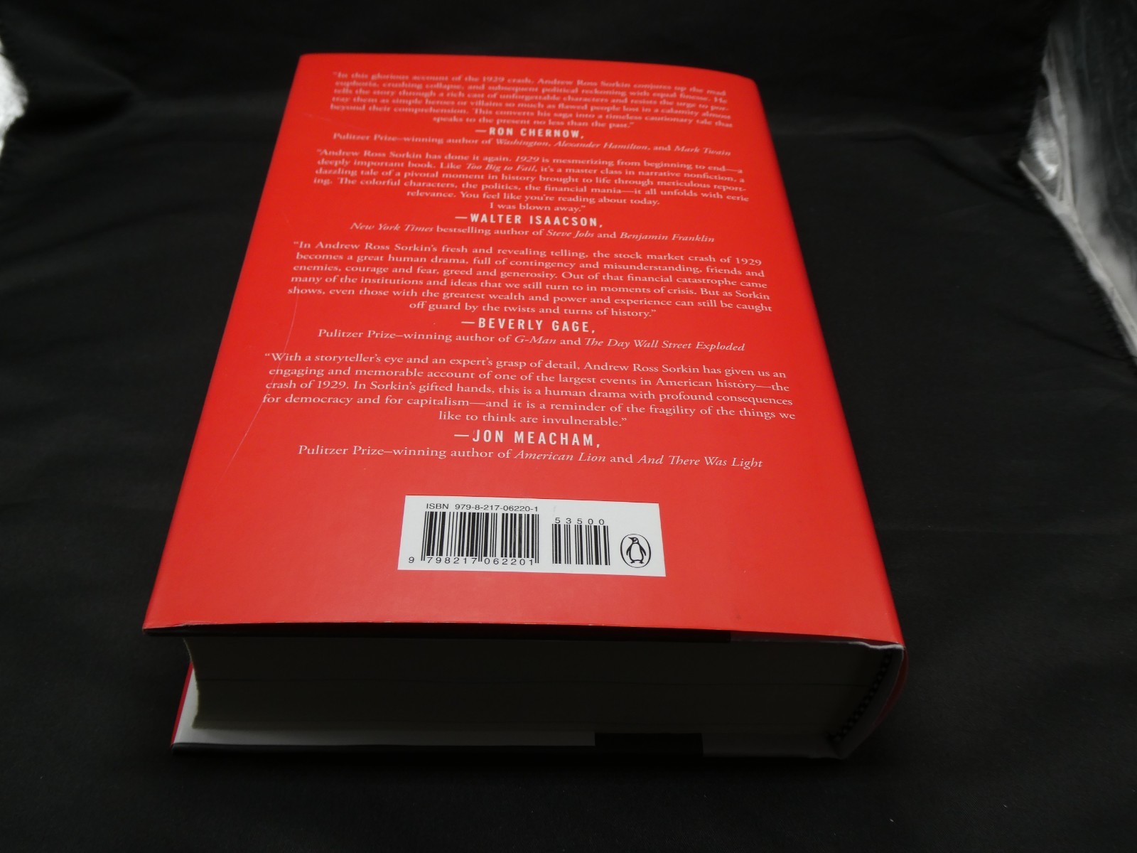 Andrew Ross Sorkin Signed 1st Printing Hardback Book 1929 JSA #CJ62308