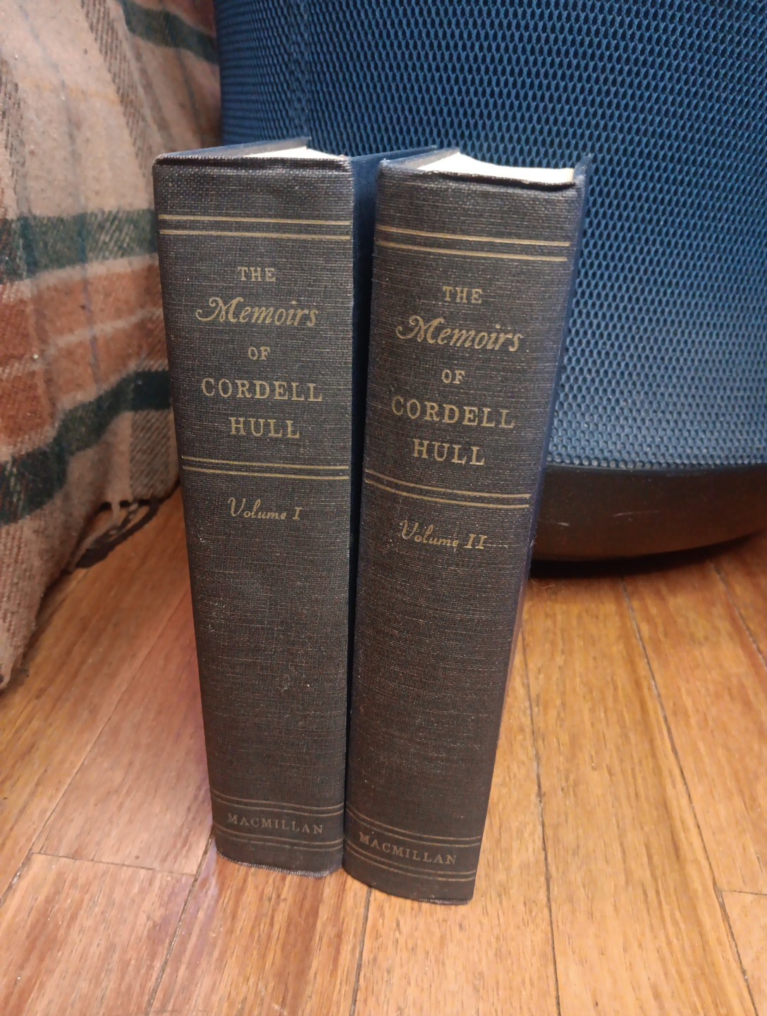 Vintage 1940s Memoirs of Cordell Hull Vol 1, 2 – 1st Ed 2nd Prntng HC Book Set