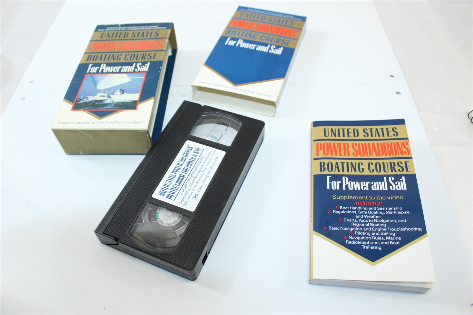 Vintage 1989 United States Power Squadron’s Boating Course VHS & Paperback Book