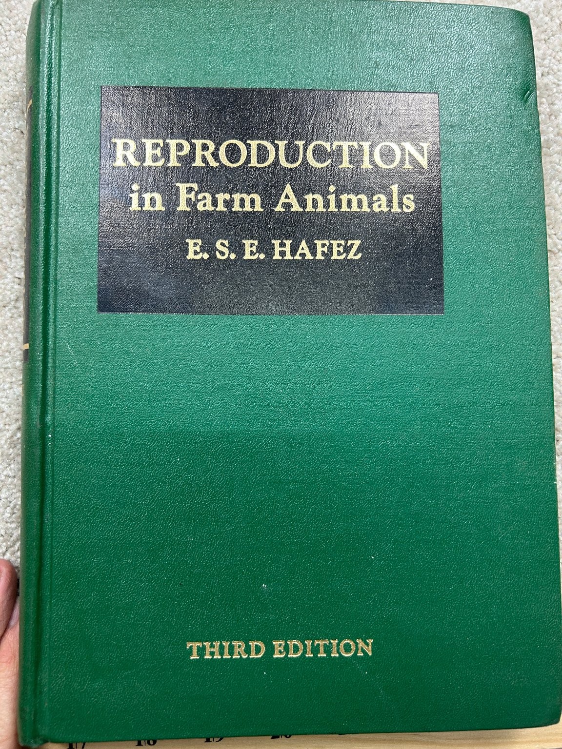 Reproduction in Farm Animals Hafez 1974 Third Edition Veterinary Science Lea &
