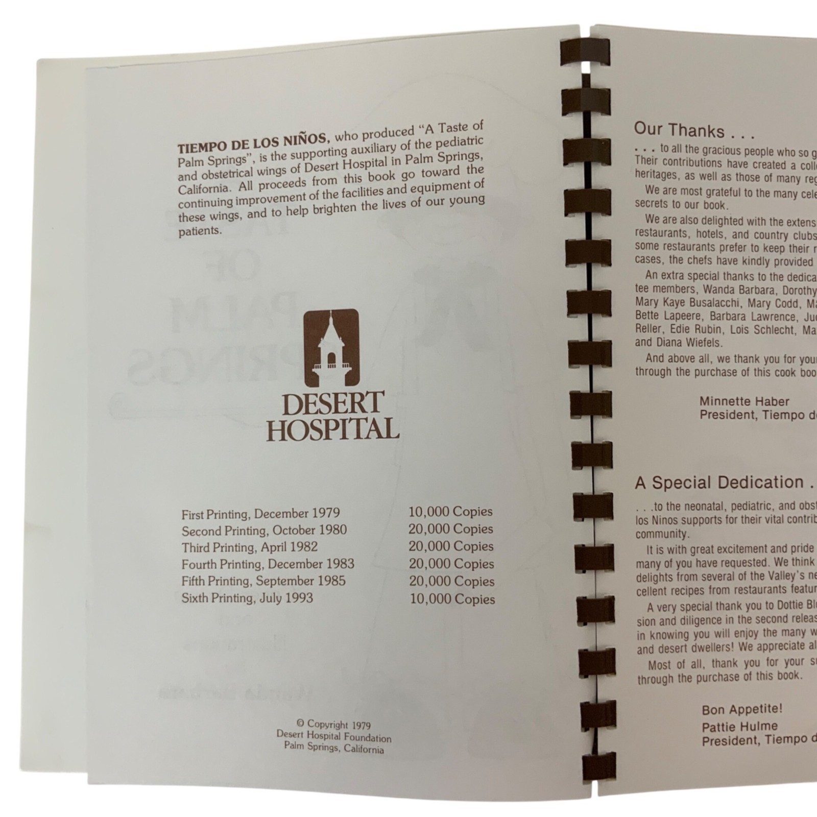 A Taste Of Palm Springs Cookbook 1993 Community Recipes By Celebrities Residents