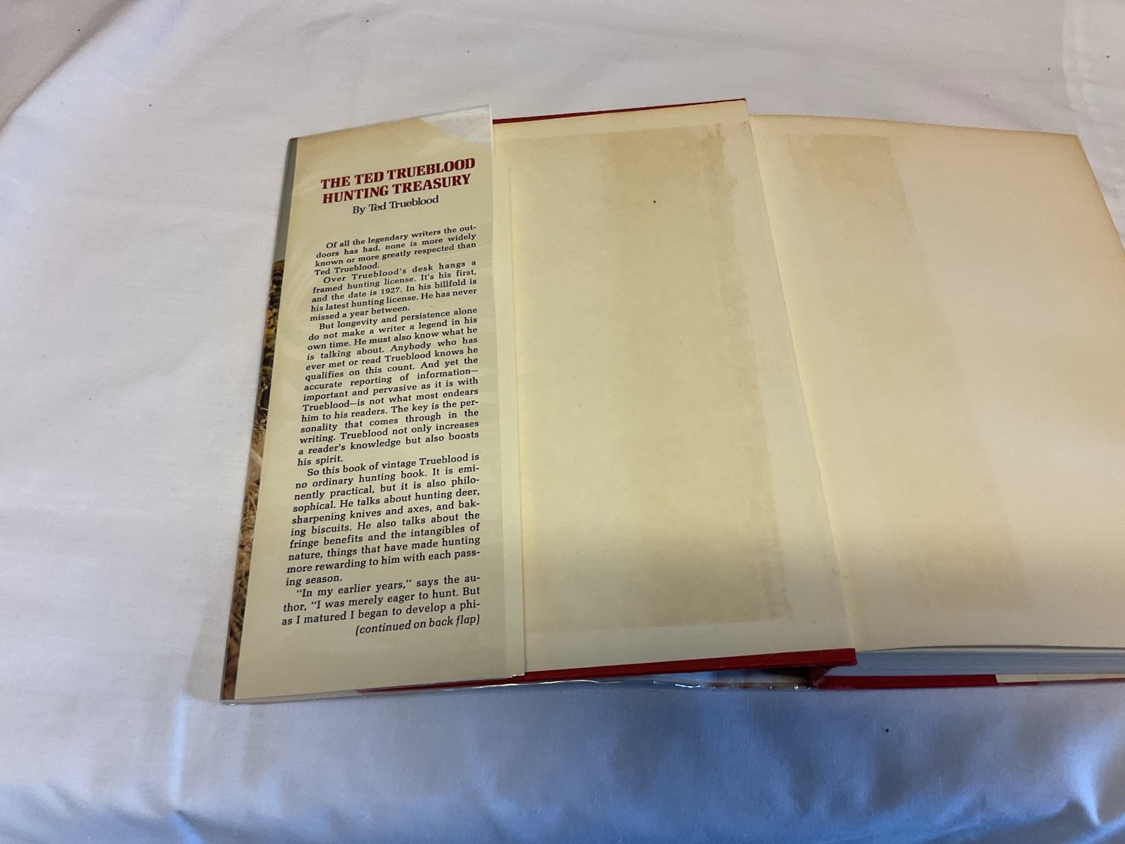 THE TED TRUEBLOOD HUNTING TREASURY (Hardcover 1978) Hunting Game Cooking Camping